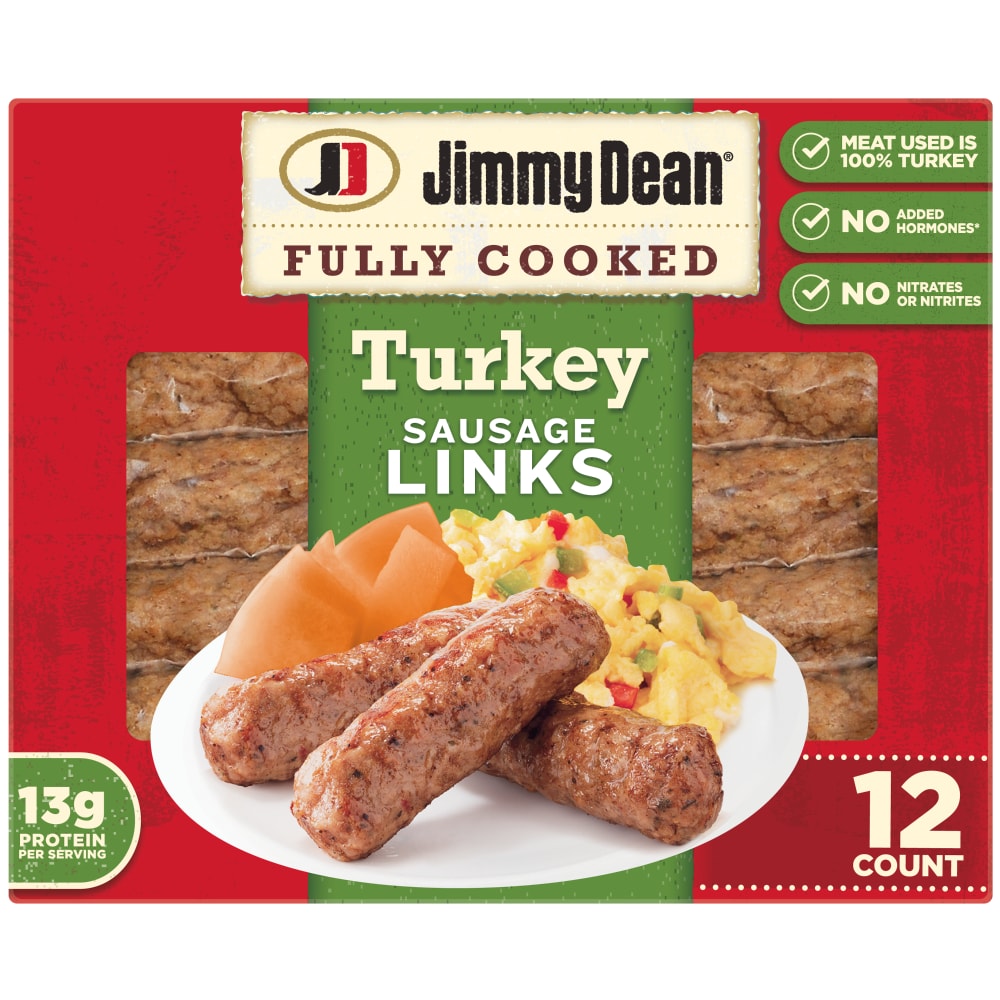 Jimmy Dean Fully Cooked Turkey Sausage Links, 12 ct – 9.6 oz