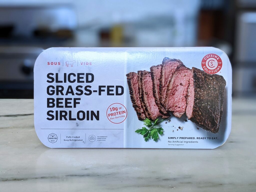 Cuisine Solutions Sliced Grass-Fed Beef Sirloin – 22 oz