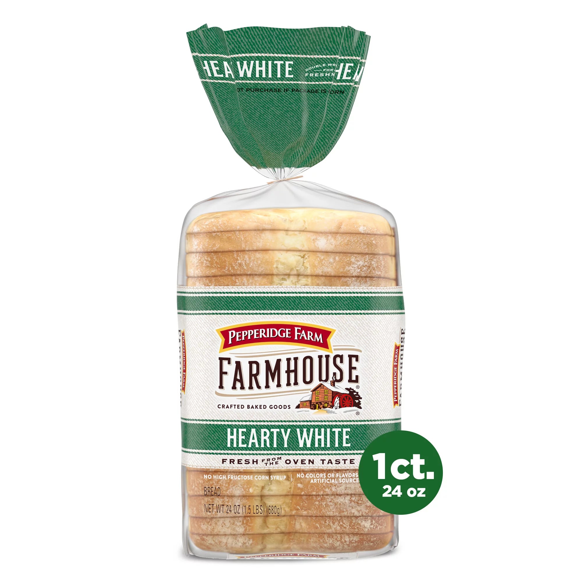 Pan blanco abundante de granja Pepperidge Farm de 24 oz