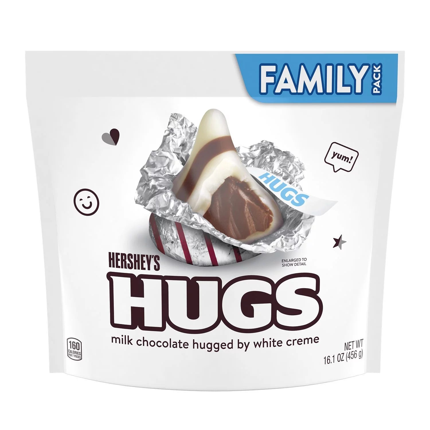 Hershey’s Hugs Milk Chocolate with White Crème Candy – 16.1 oz