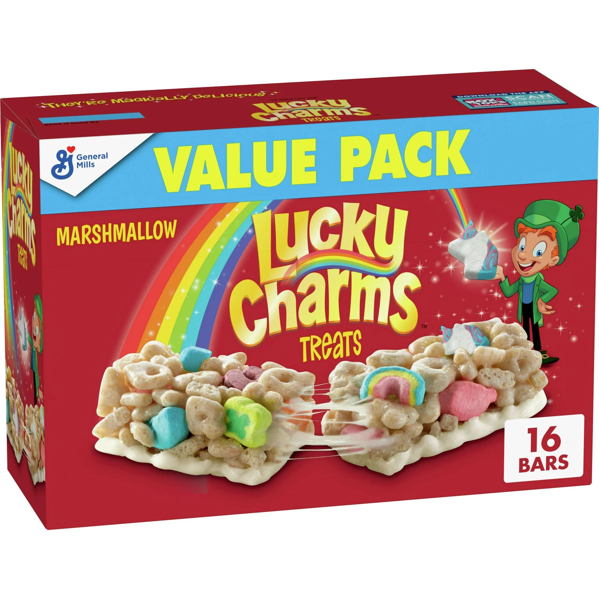Lucky Charms Breakfast Cereal Treat Bars, 16 ct – 17 oz