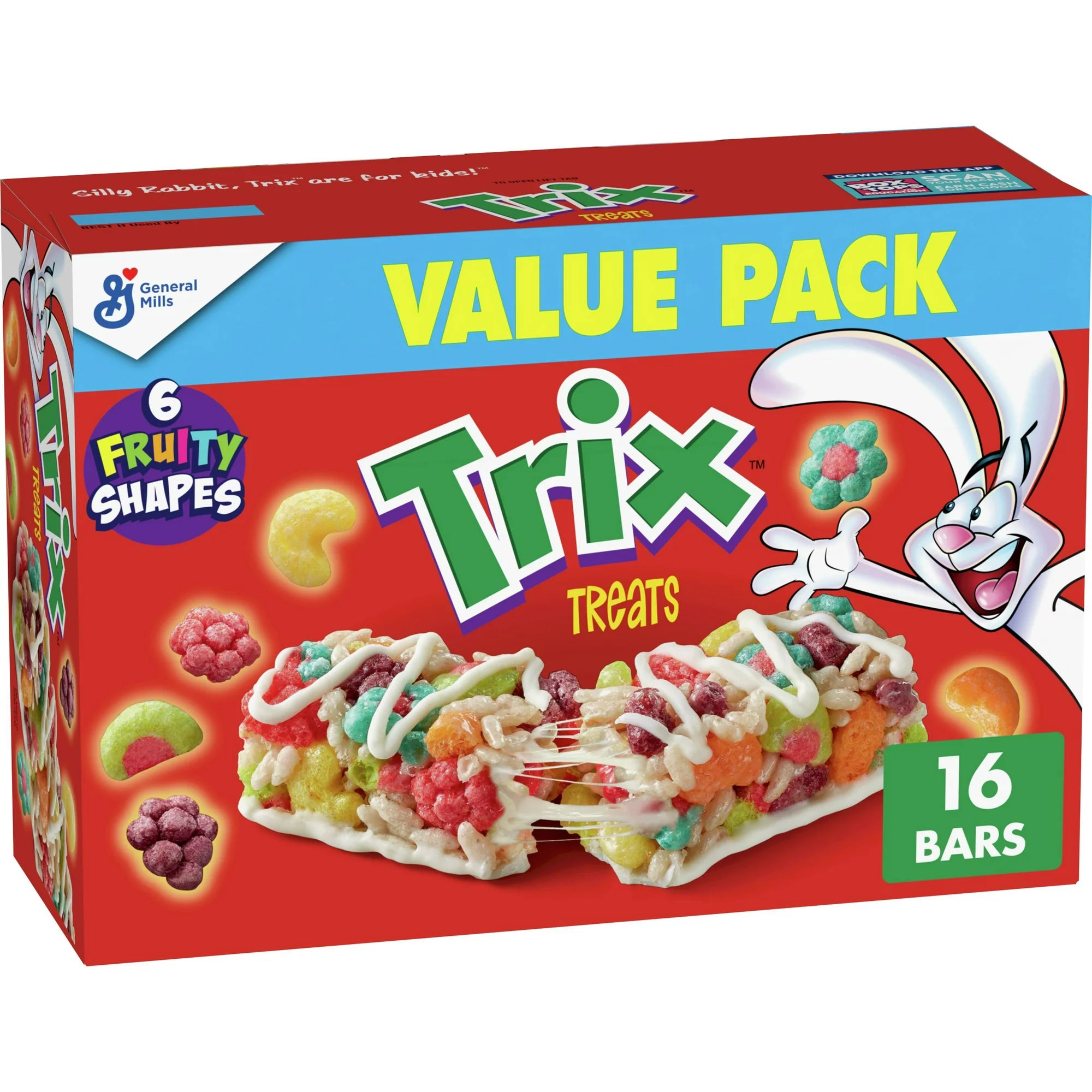 Barritas de cereales para el desayuno Trix, paquete económico, 16 unidades de 17 oz