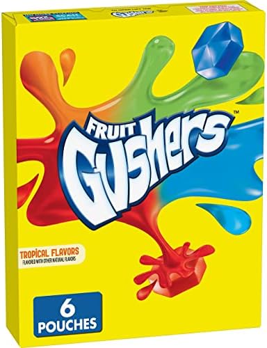 Snacks con sabor a frutas Gushers, tropicales, sin gluten, 0,8 oz