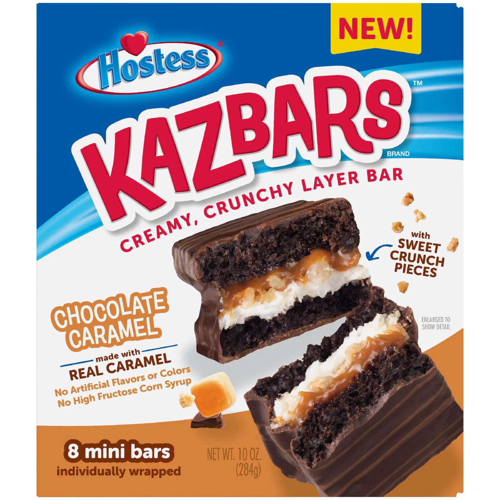 KAZBARS de chocolate y caramelo HOSTESS, 8 unidades, 10 oz