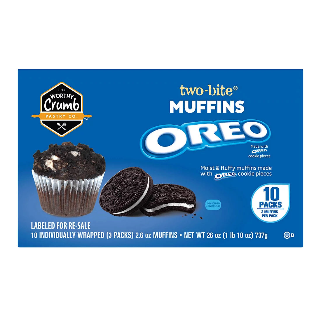 Mini muffins de galletas Oreo con migajas dignas de 26 oz