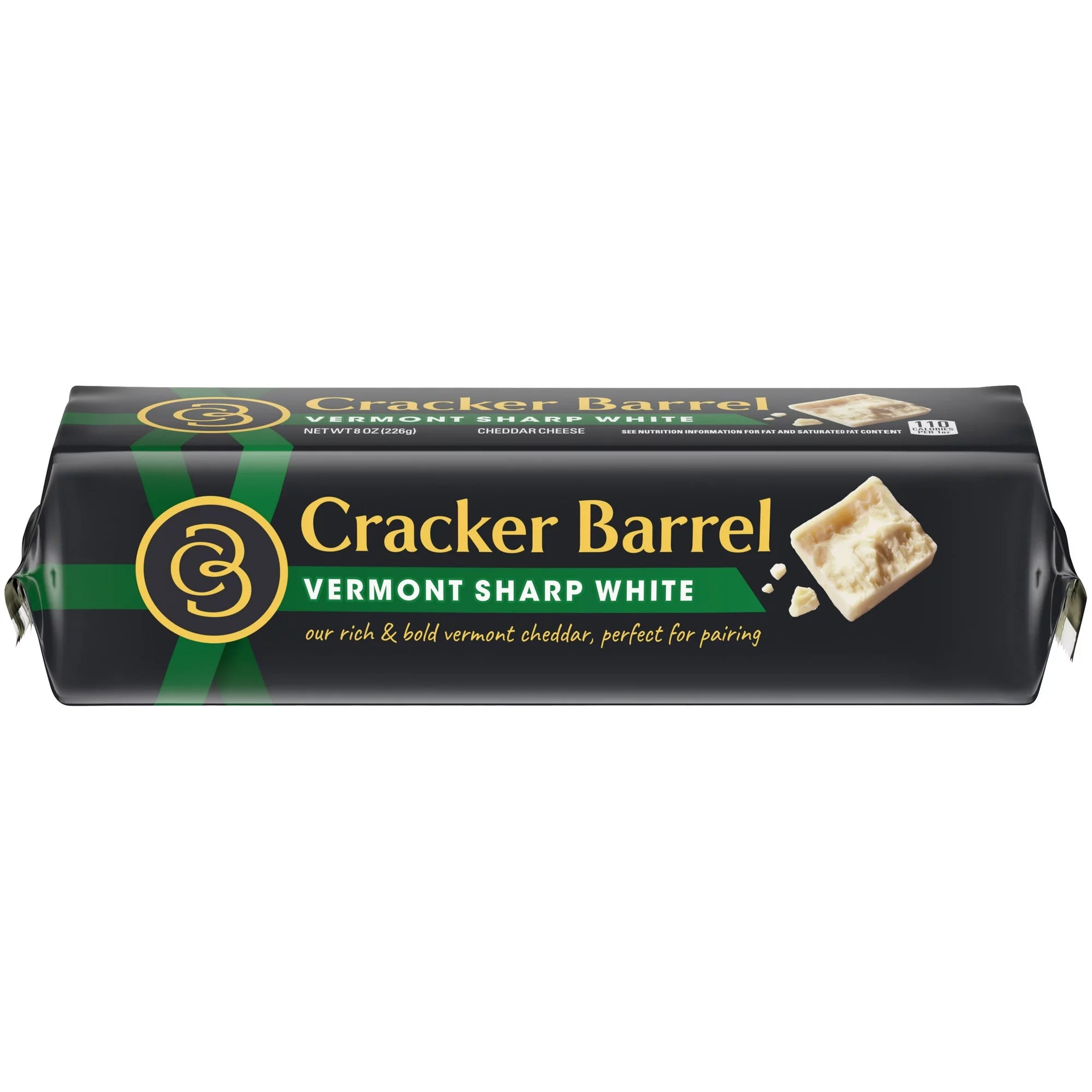 Queso cheddar blanco fuerte Cracker Barrel Vermont de 8 oz