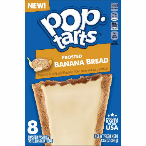 Pan de plátano glaseado Pop-Tarts – 8 unidades de 13,5 oz