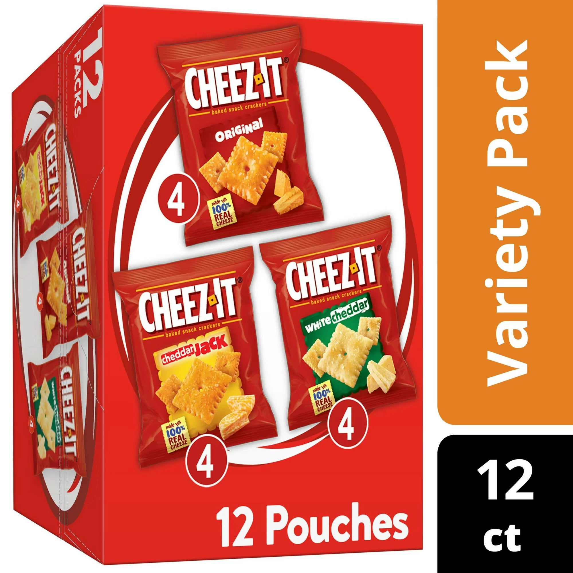 Galletas de queso Cheez-It, paquete variado, 12 unidades, 12,1 oz