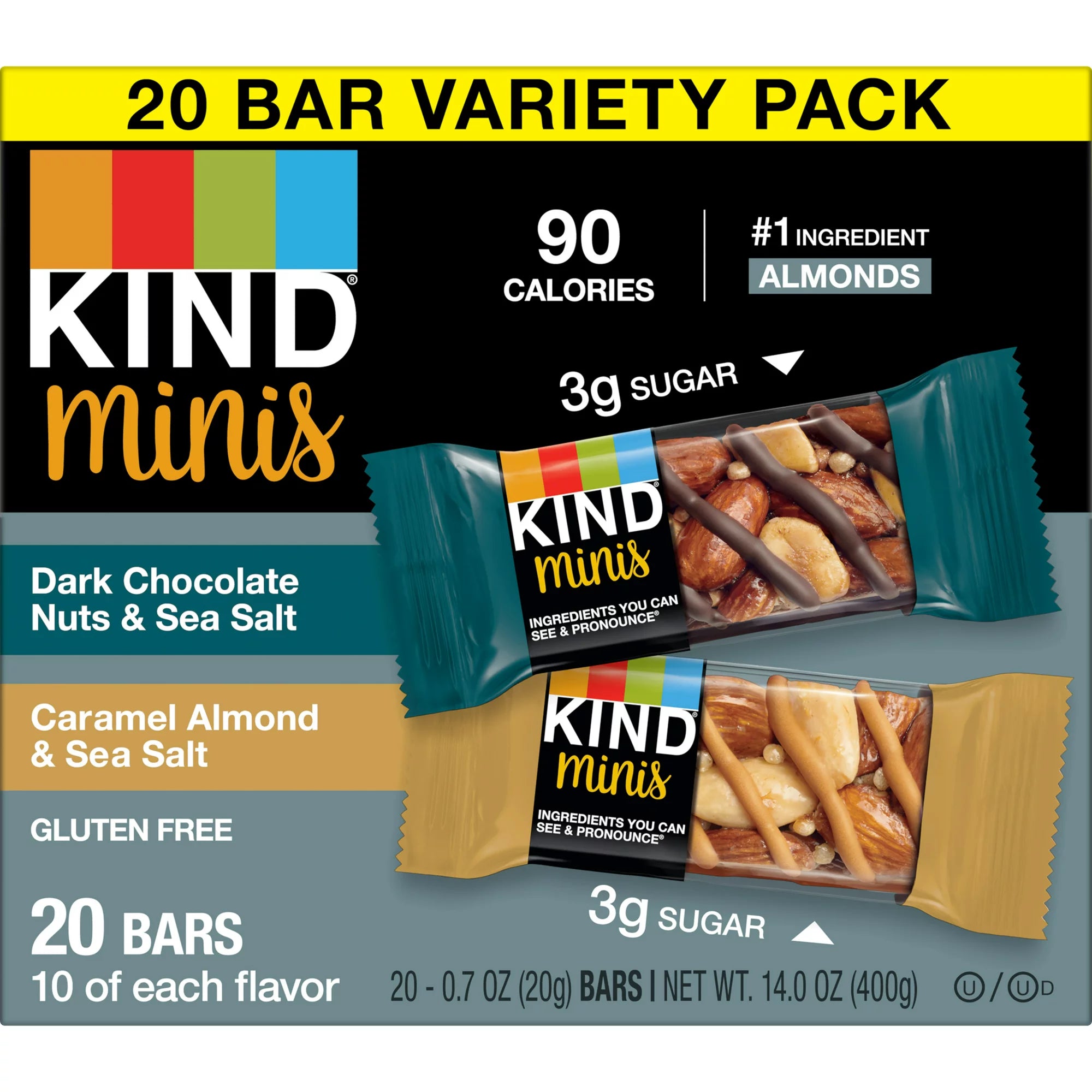 KIND Nut Bars Variety Pack – 20 ct (14 oz)