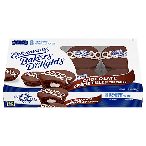 Entenmann’s Chocolate Crème-Filled Cupcakes 8 ct – 13 oz