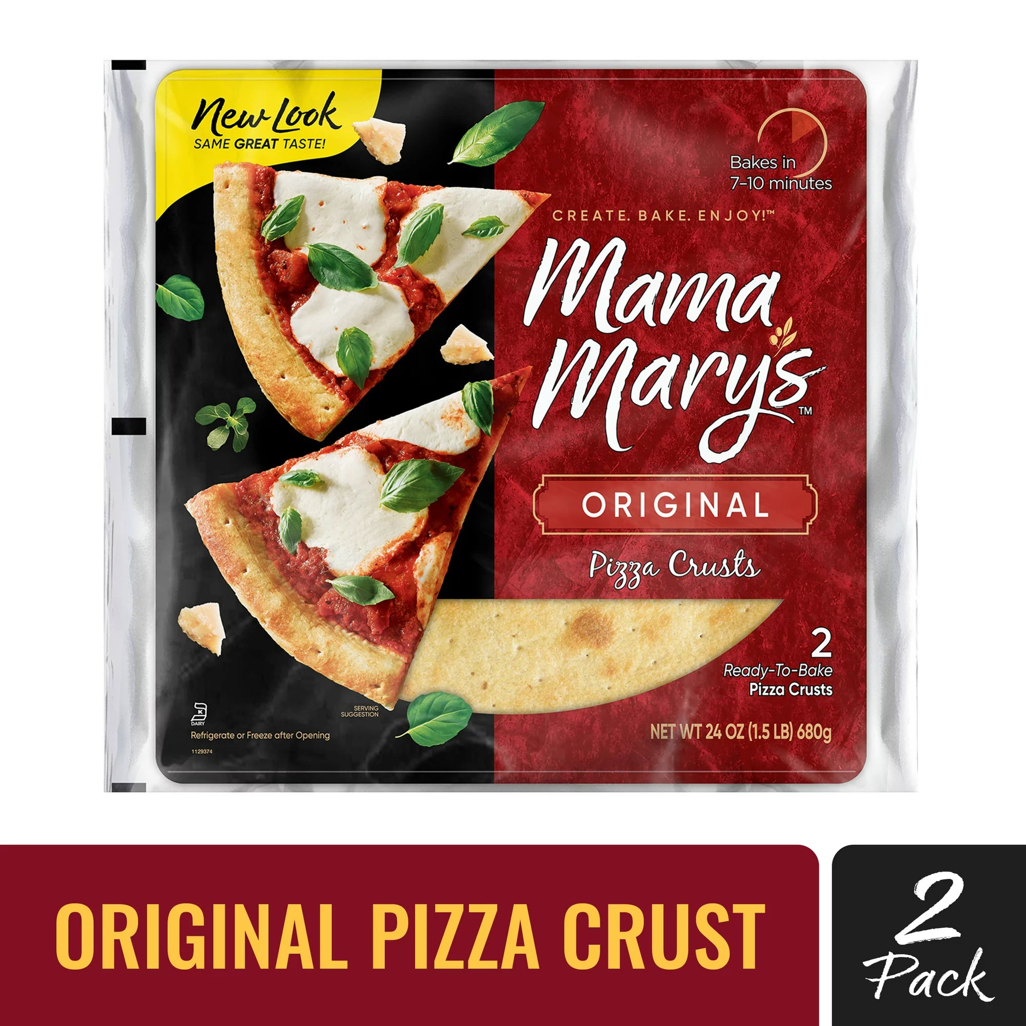 Masa de pizza original de Mama Mary de 13 pulgadas, 2 unidades, 24 oz