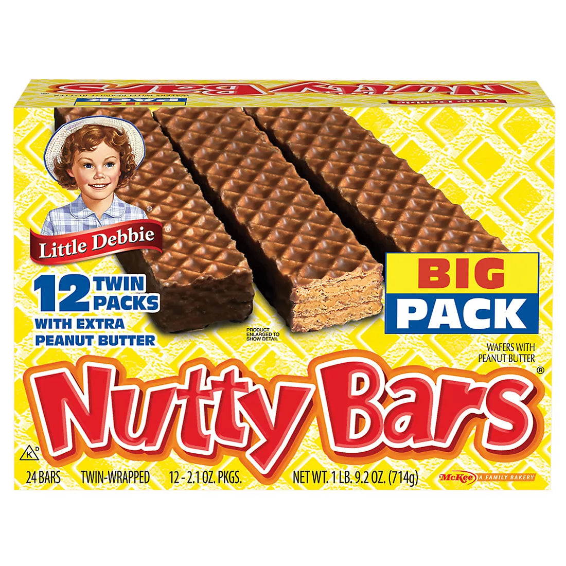 Barras de nueces Little Debbie, paquete de 12, 25 oz