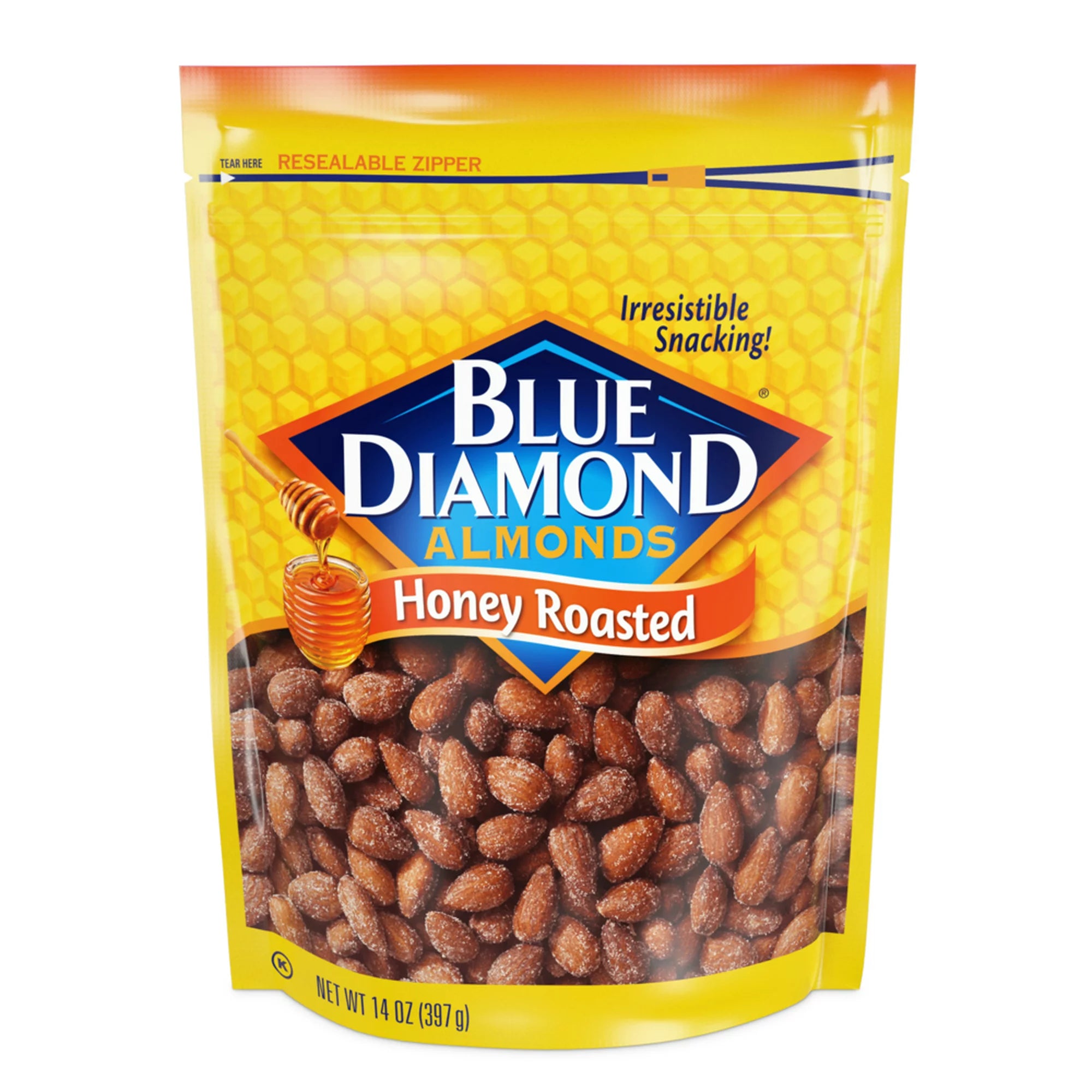 Almendras Blue Diamond, frutos secos tostados con miel, 14 oz