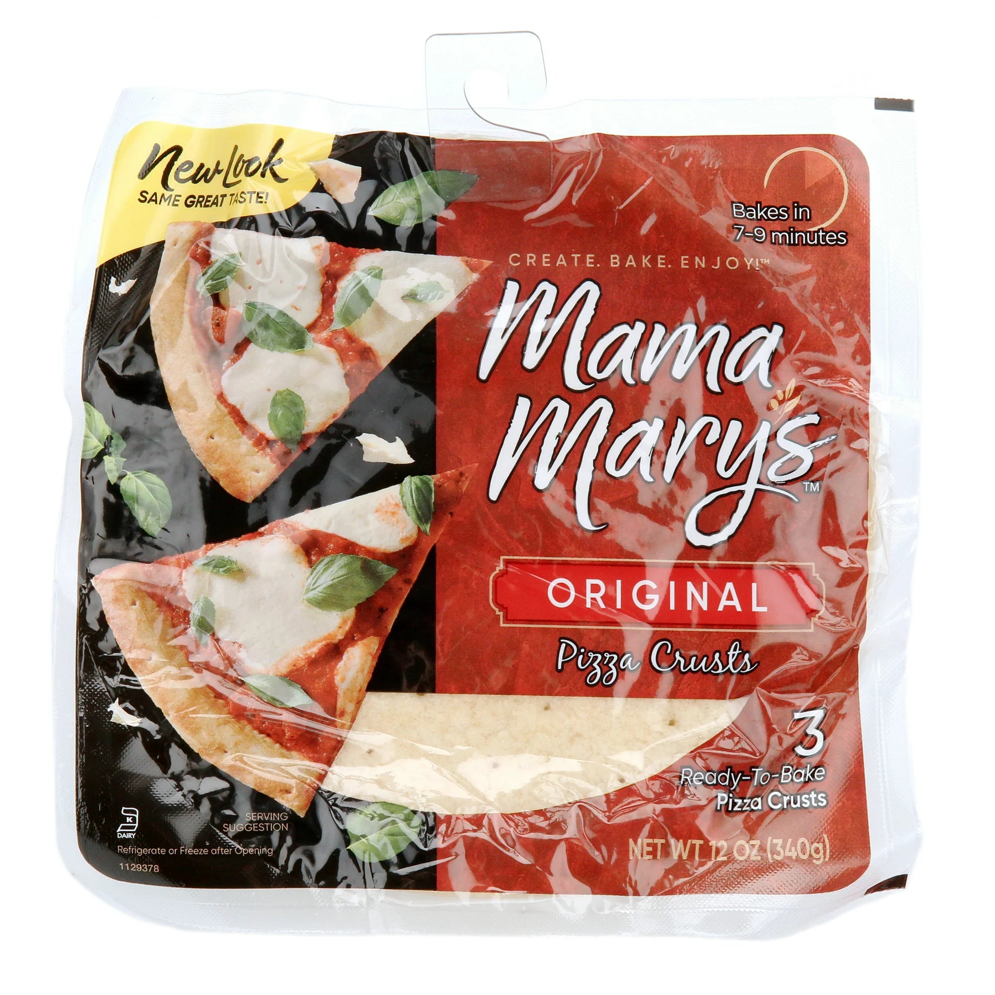 Pizza original de Mama Mary, base de 8 pulgadas, 3 unidades, 36 oz
