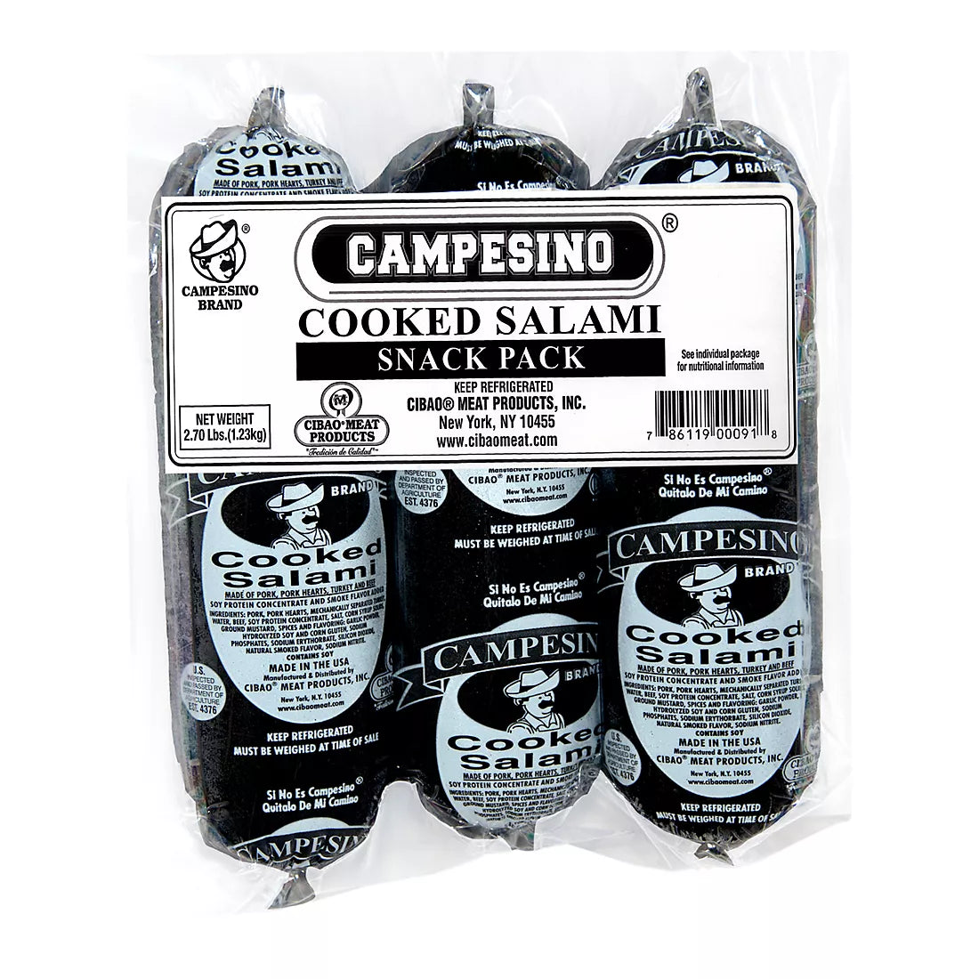 Campesino Salami 3 ct – 2.7 lbs (43.2 oz)