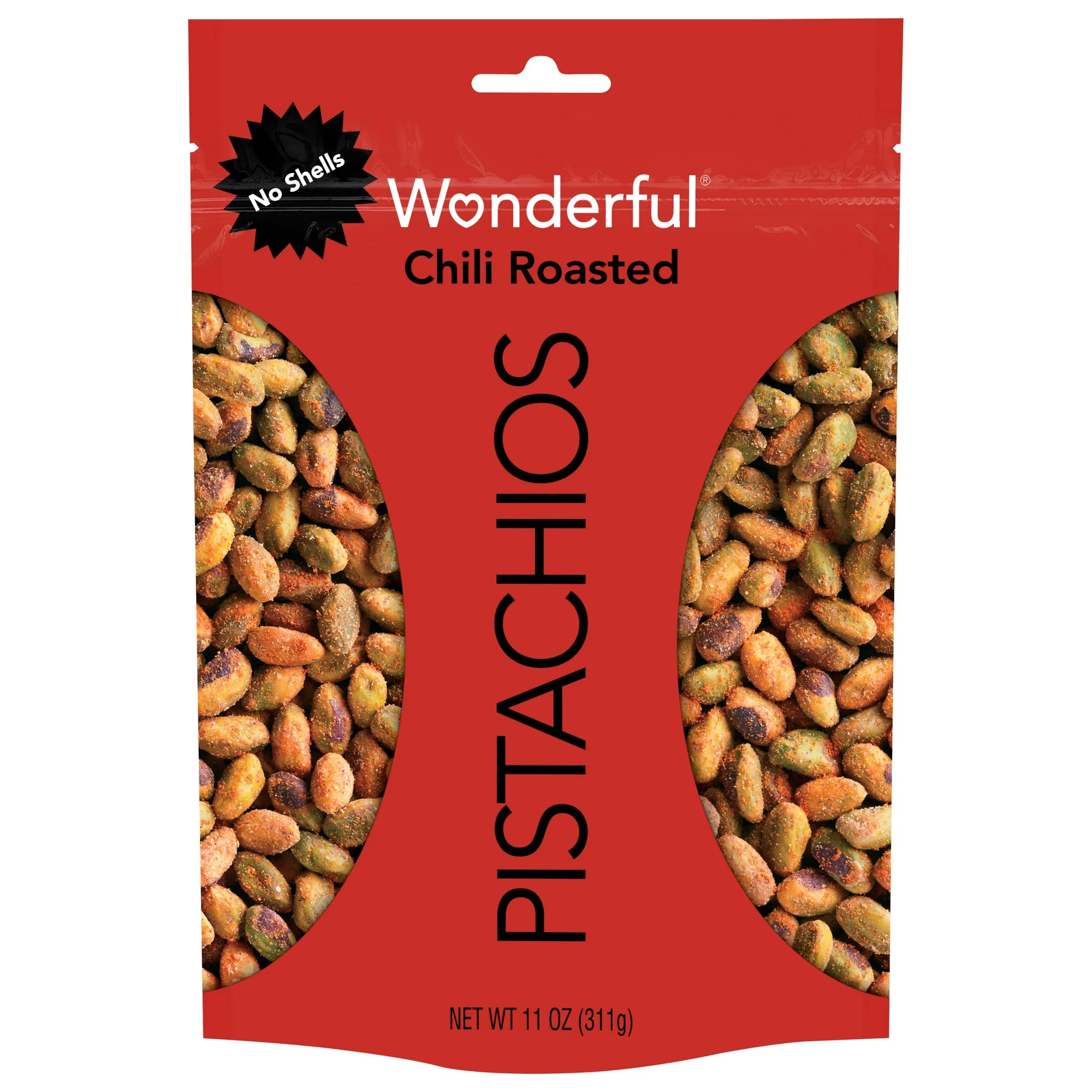 Maravillosos pistachos sin cáscara asados al chile, 11 oz