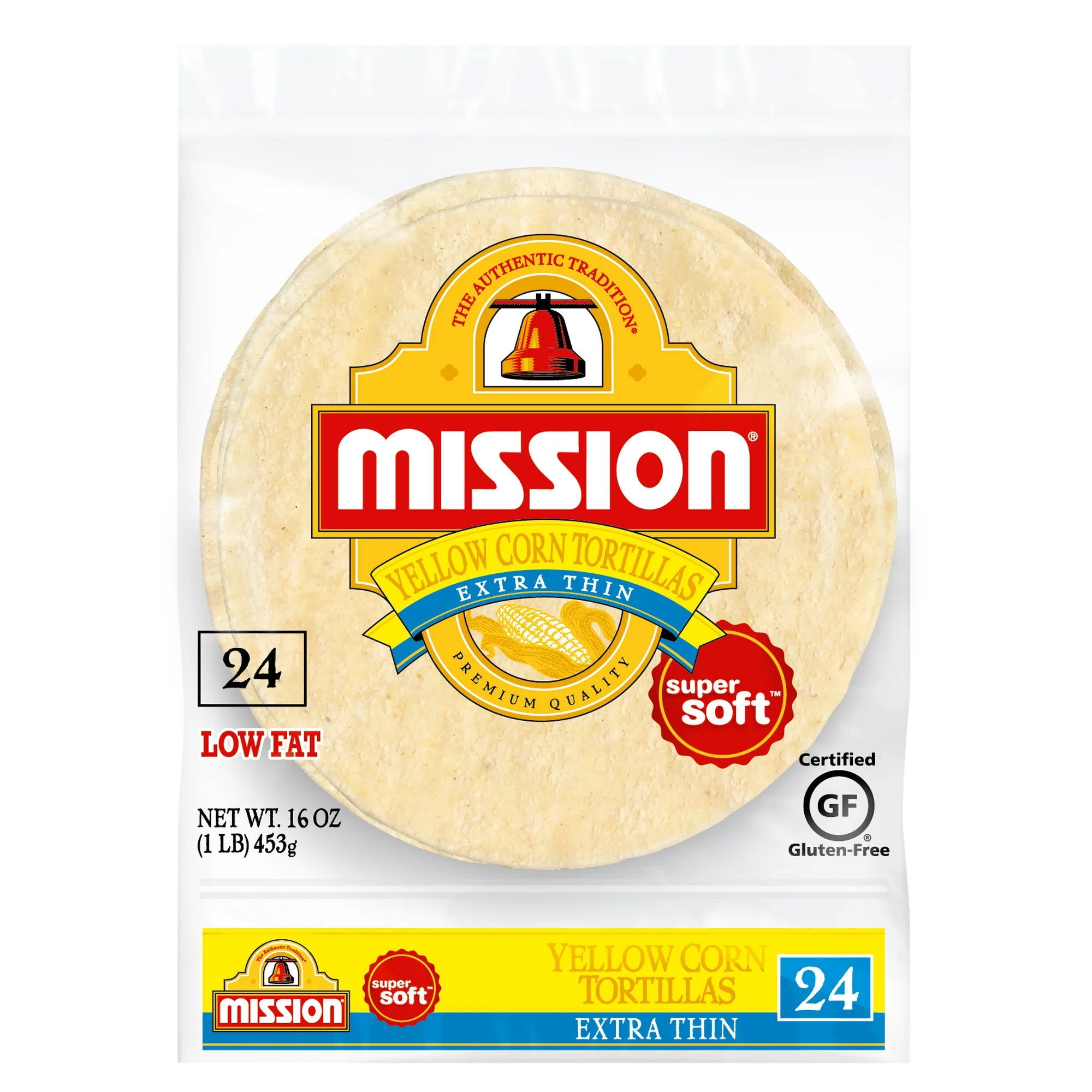 Mission Extra Thin Yellow Corn Tortillas, 24 Count – 16 oz