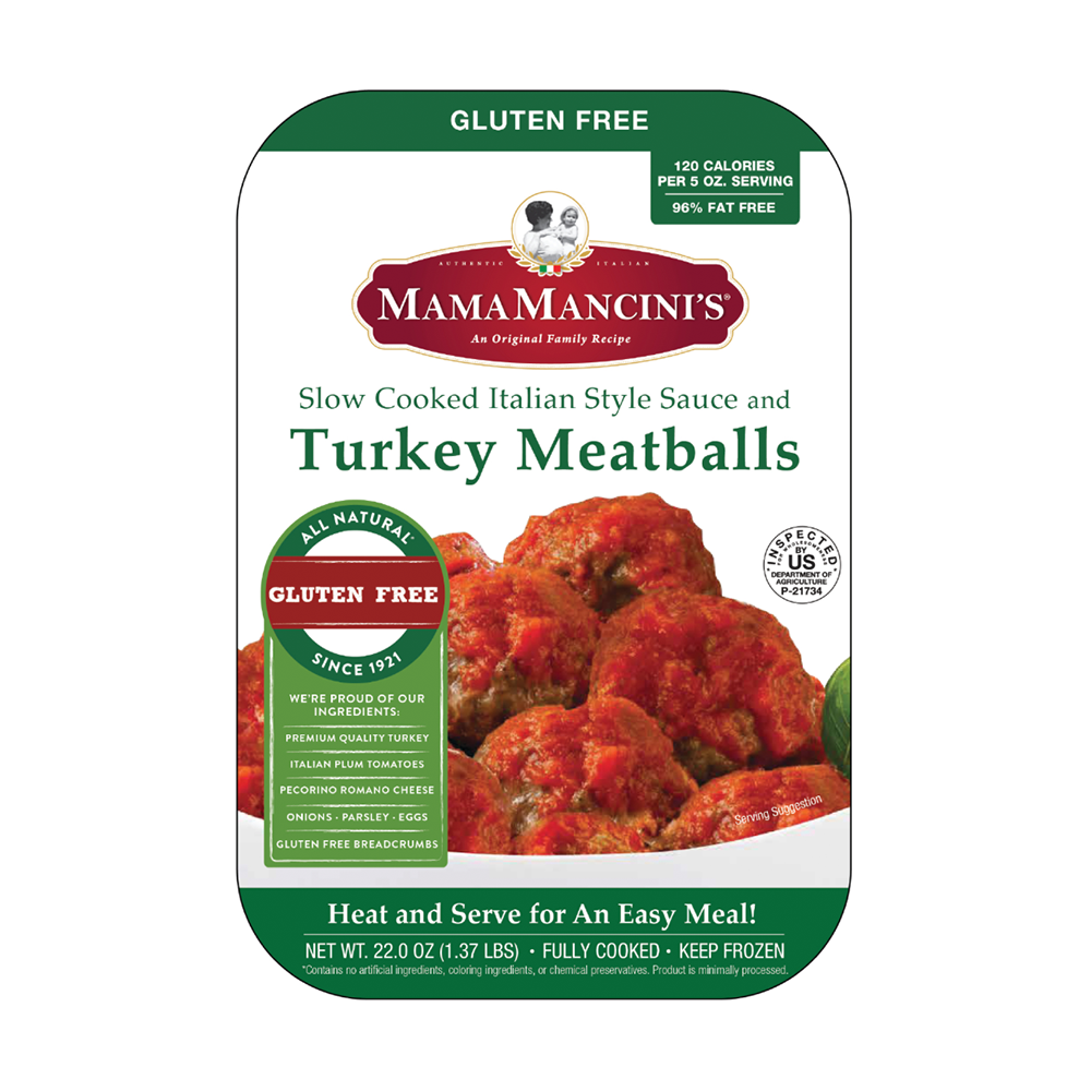 Mama Mancini’s Turkey Meatballs with Italian Style Sauce – 16 oz