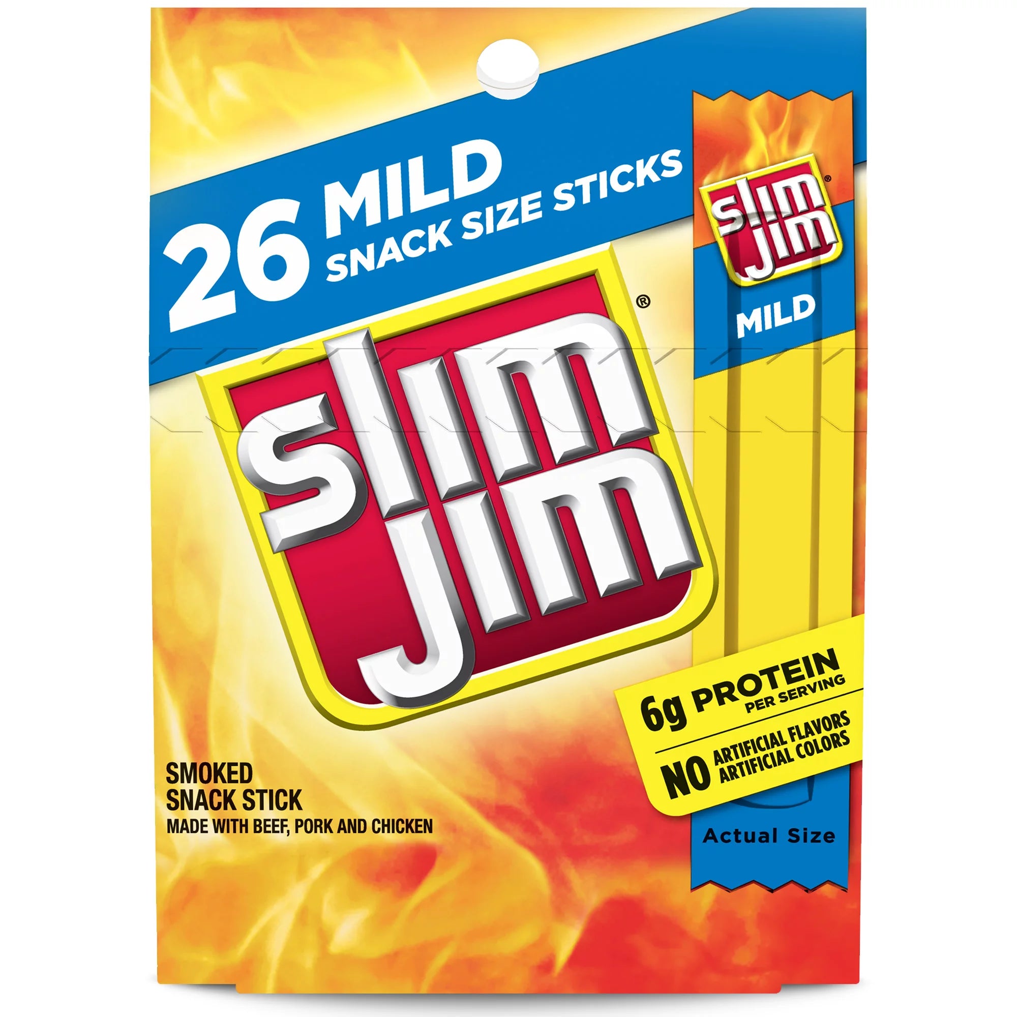 Slim Jim Mild Smoked Meat Stick, 26 ct – 8 oz