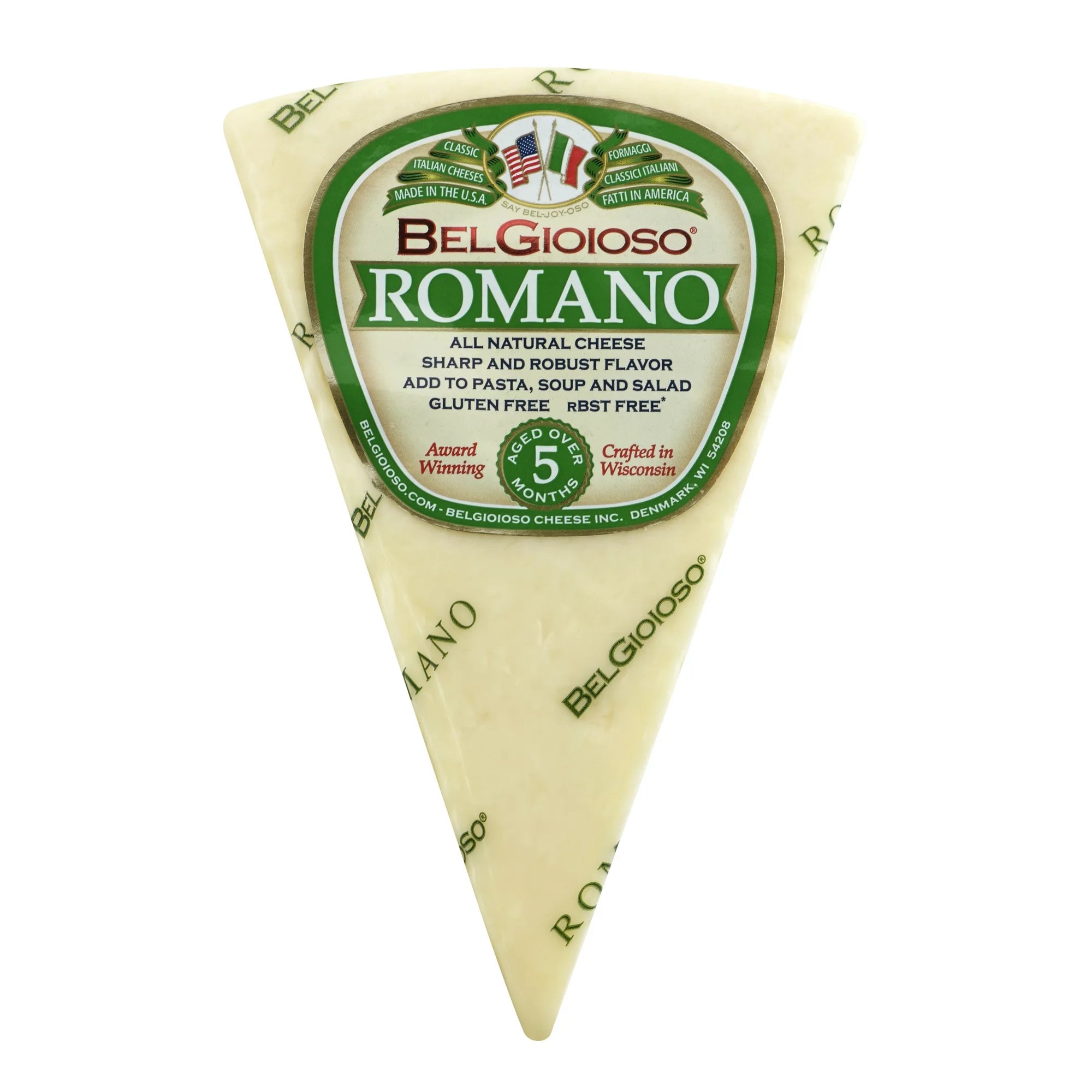 BelGioioso Romano Queso Cuña, Queso Duro Especial 8 oz