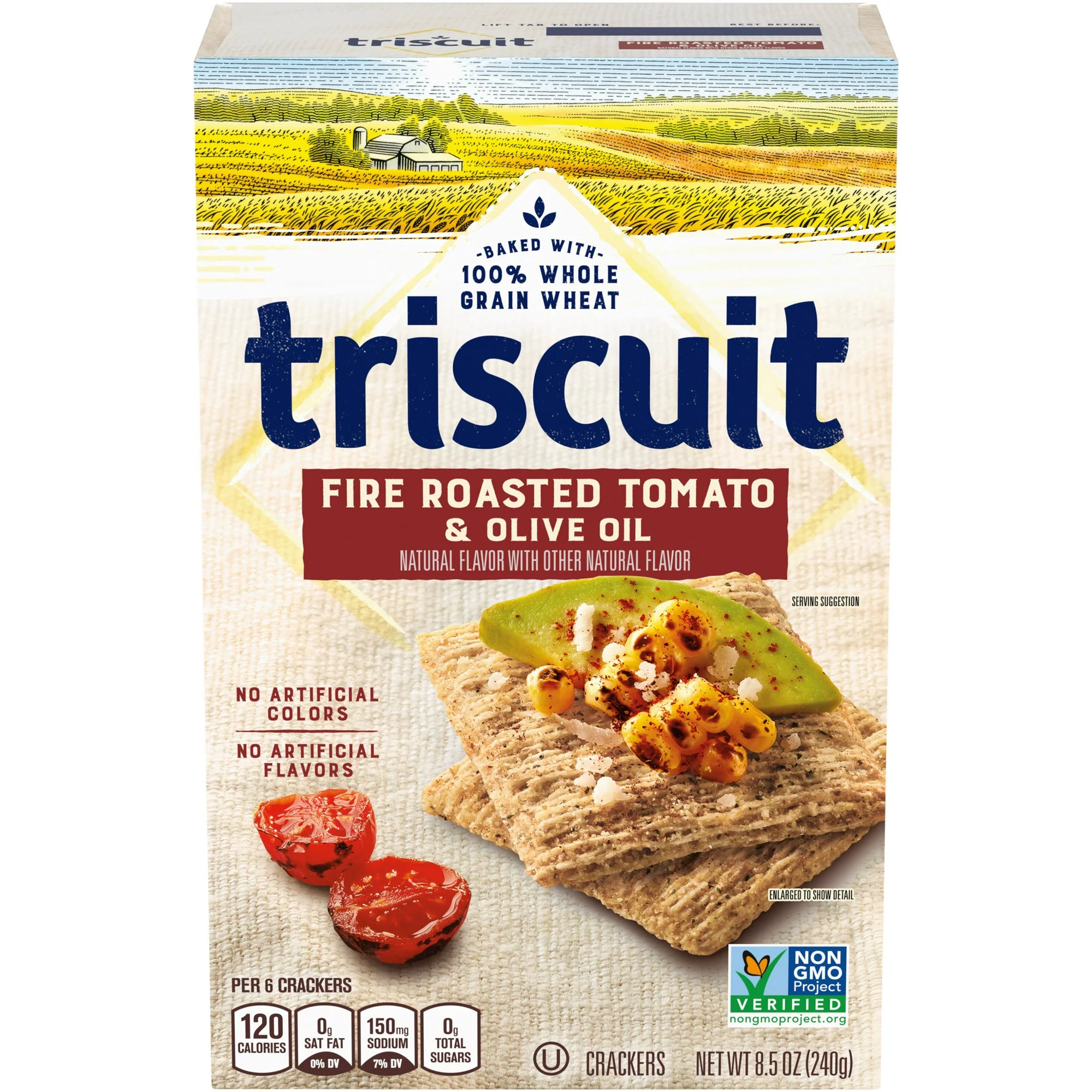 Galletas de trigo integral con aceite de oliva y tomates asados al fuego Triscuit de 8,5 oz