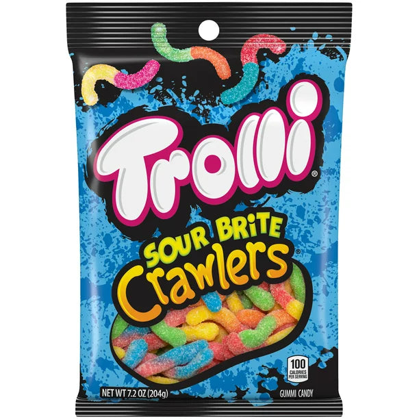 Trolli Sour Brite Crawlers, Sour Gummy Worms – 7.2 oz