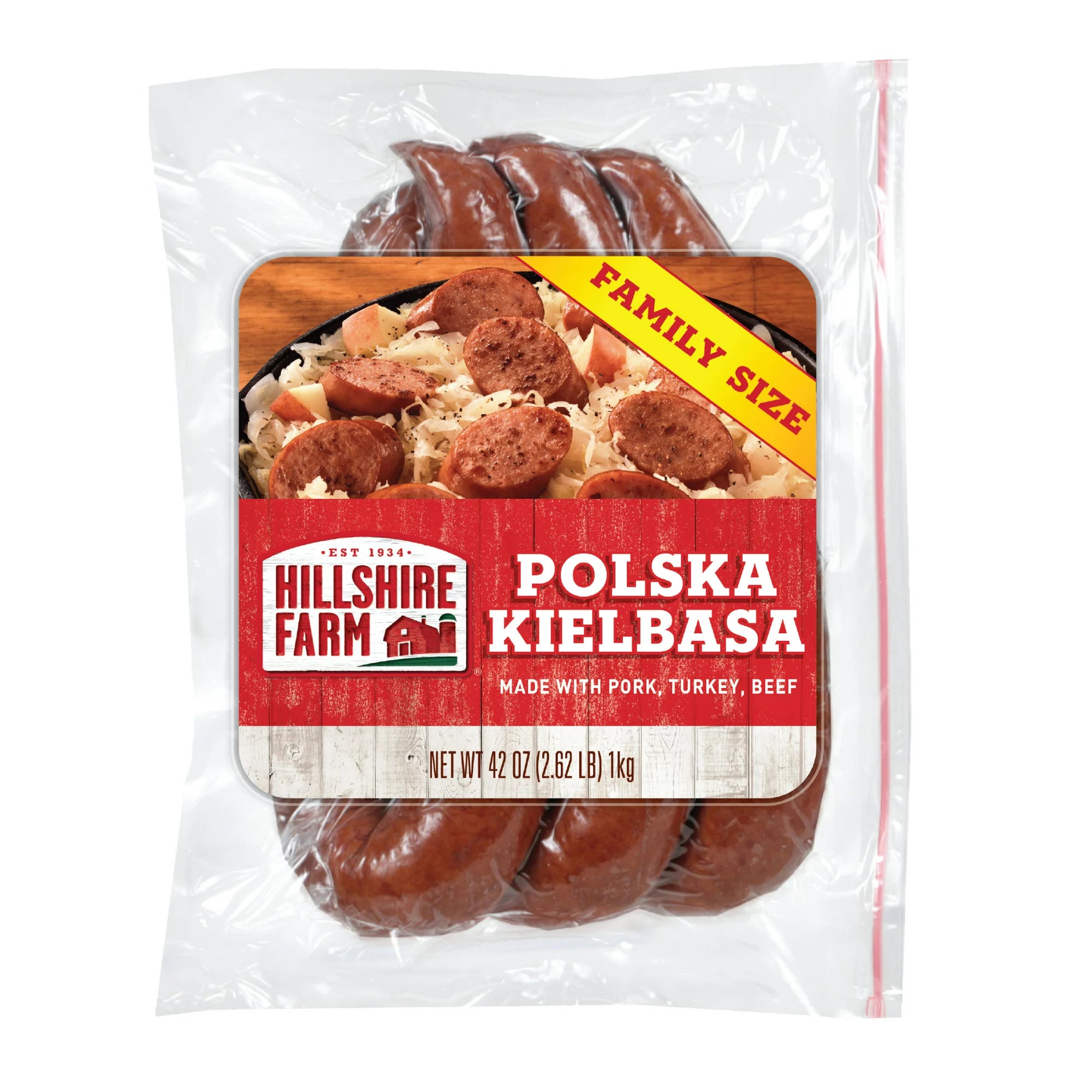 Hillshire Farm Polska Kielbasa Smoked Sausage, Family Size – 2.63 lbs (42 oz)