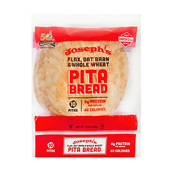 Pan pita de trigo integral, avena y lino de Joseph, 13 oz