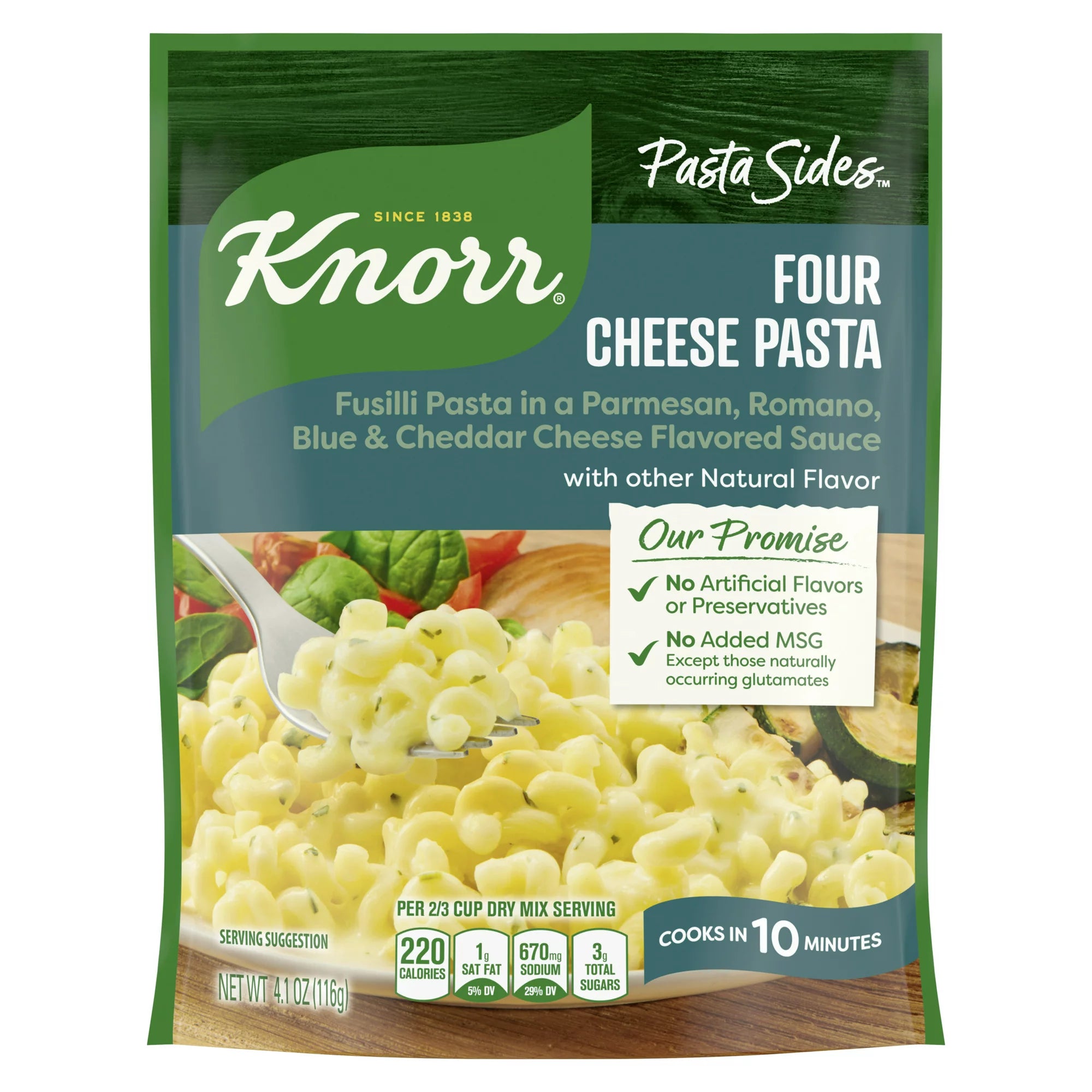 Knorr Pasta Sides Four Cheese Pasta – 4.1 oz