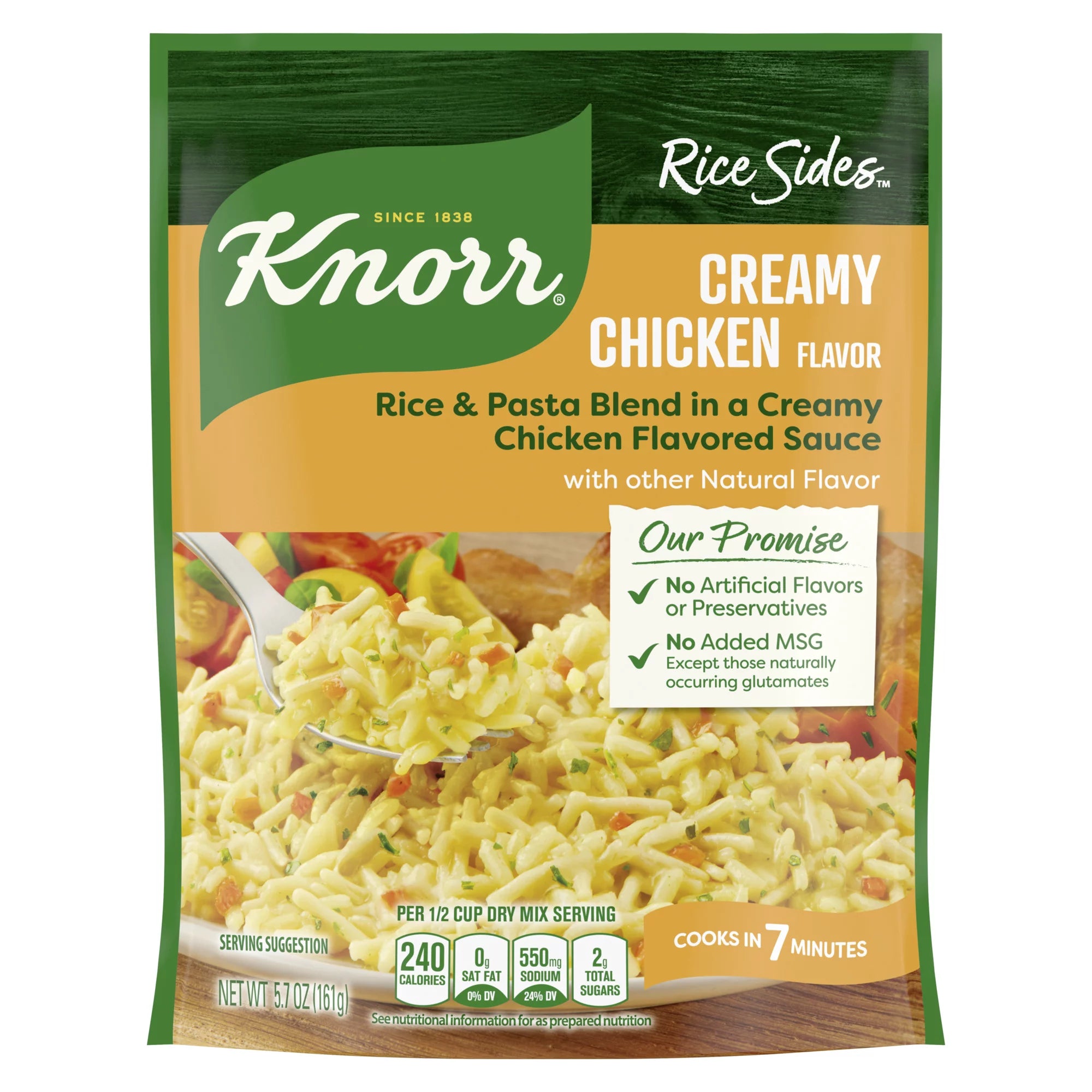 Knorr Rice Sides Creamy Chicken Rice & Pasta Blend – 5.7 oz