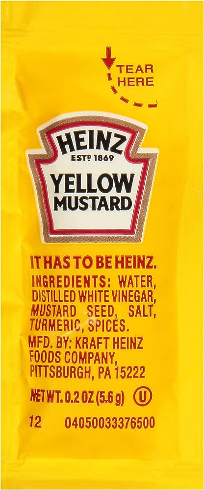 Heinz Mild Mustard, 15 ct – 2 oz