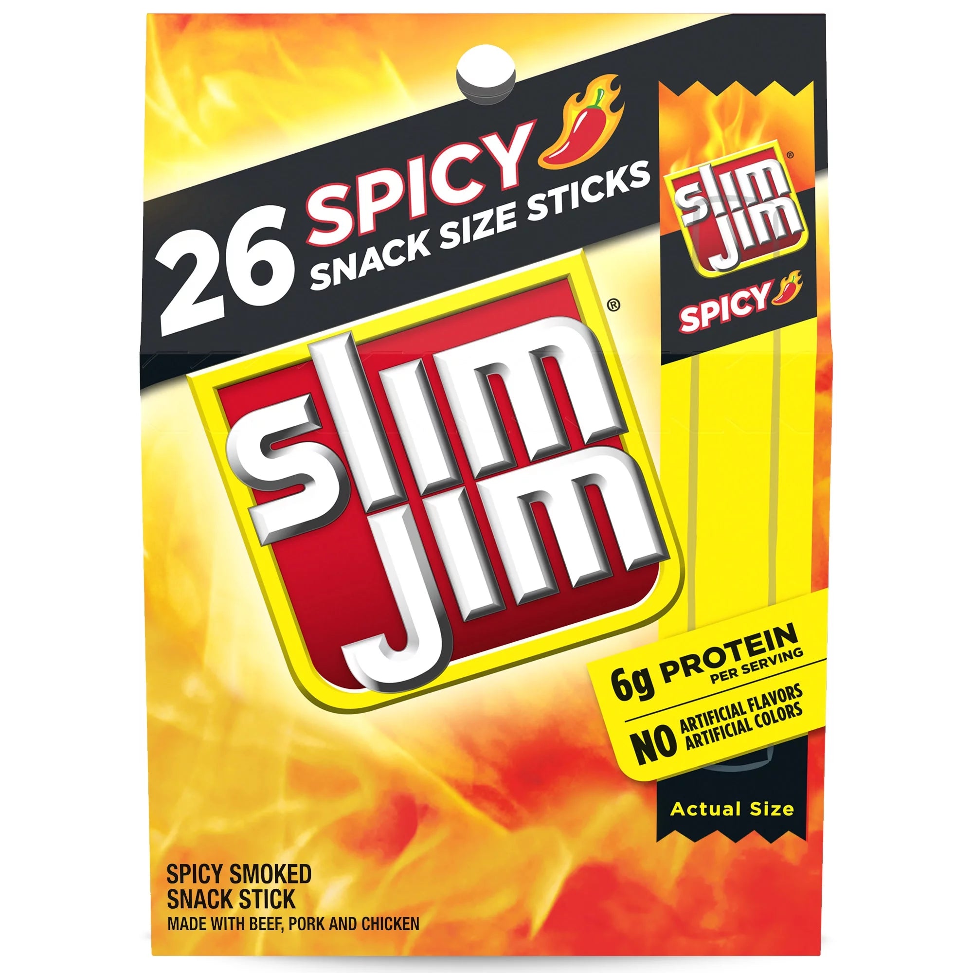 Slim Jim Spicy Meat Stick, 26 ct – 8 oz