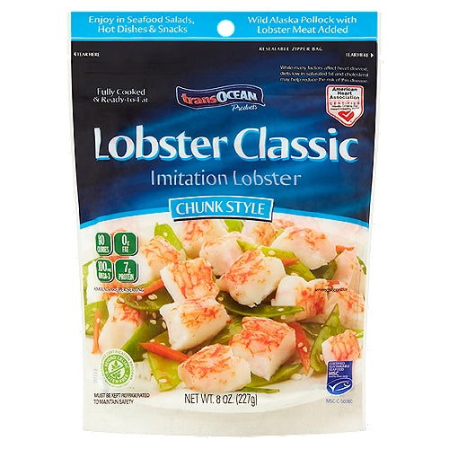 Trans Ocean Lobster Classic Chunk Style Imitation Lobster – 8 oz