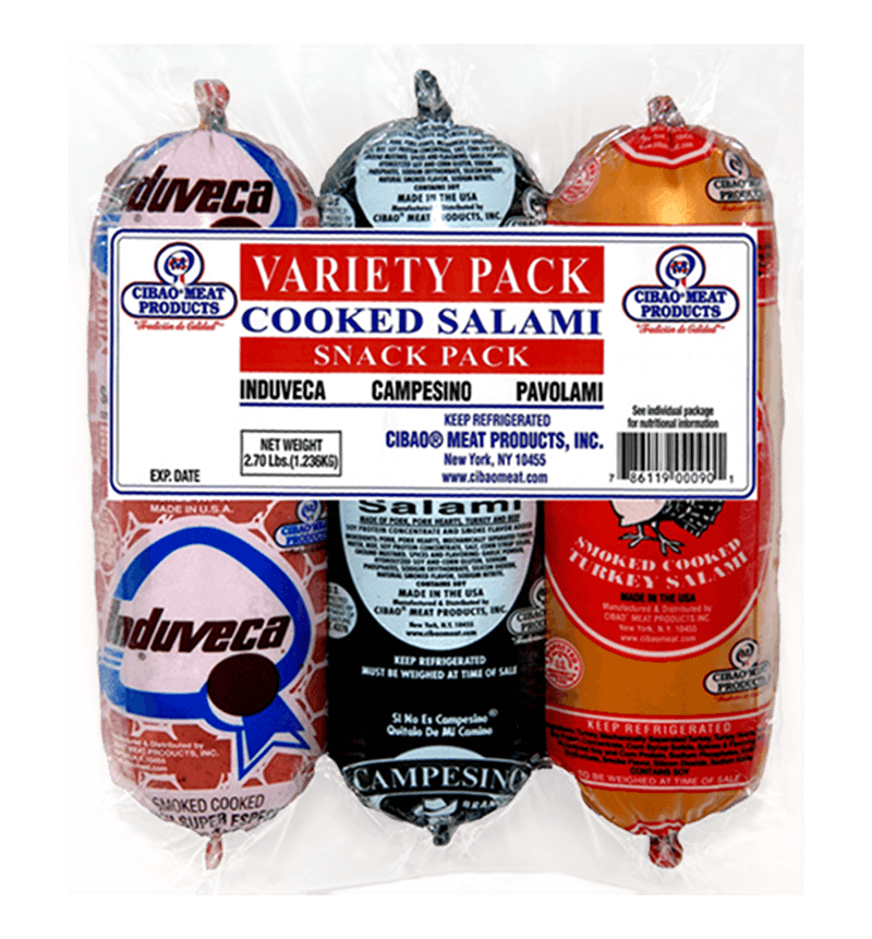 Cibao Meat Products Campesino, Induveca y Pavolami Paquete variado 2.8 lbs