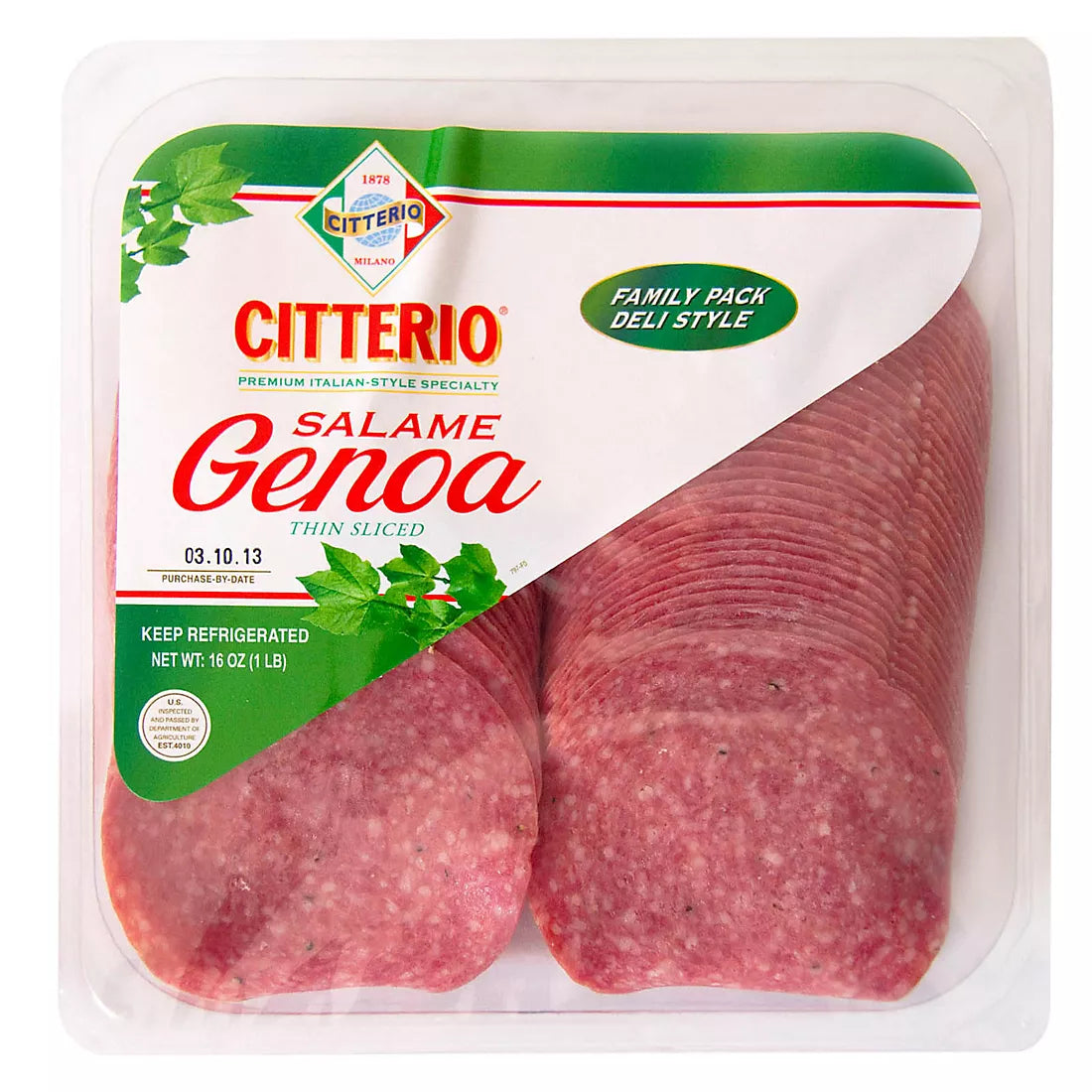 Salami Citterio Génova 16 oz