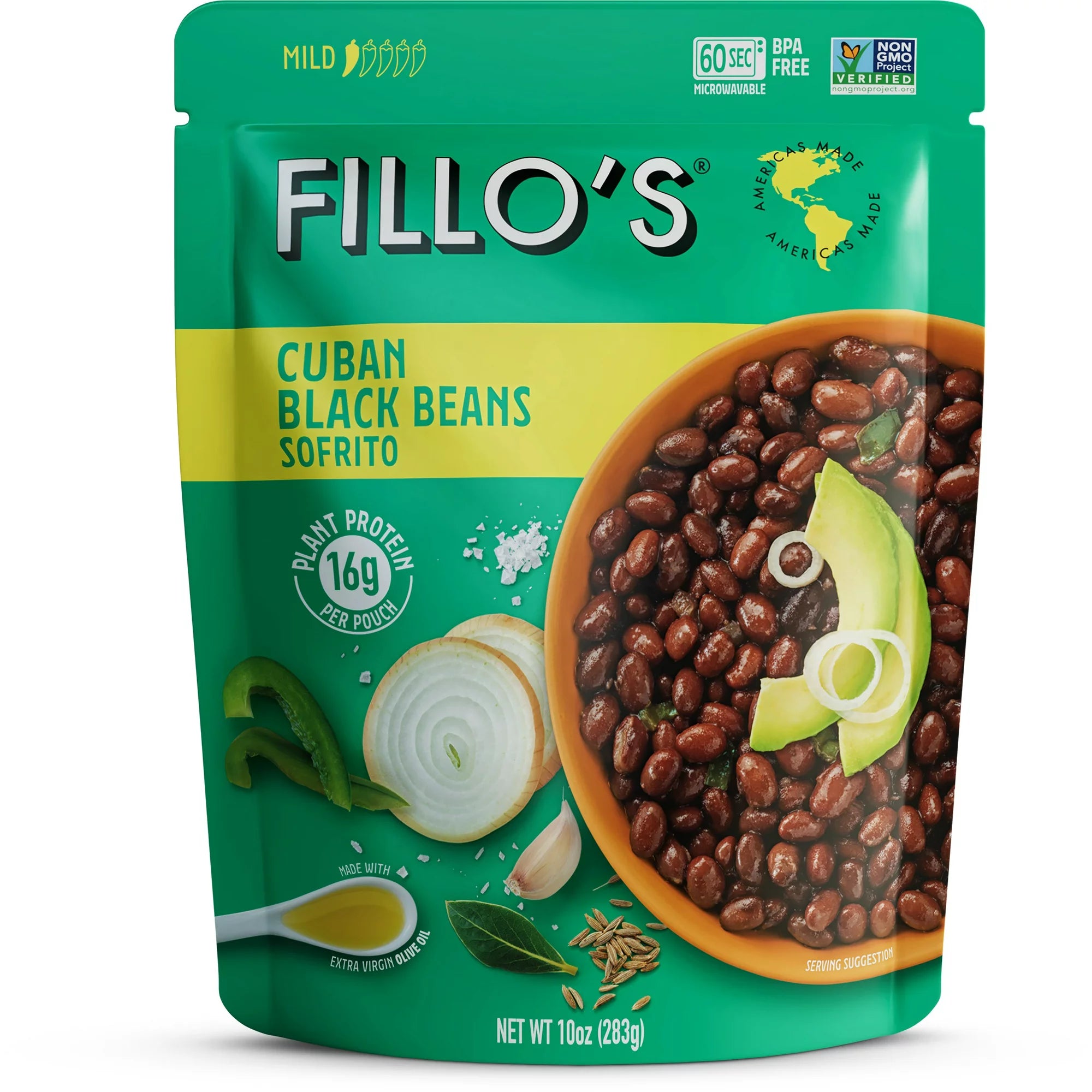 Fillo's Cuban Black Beans Mild Spice – 10 oz