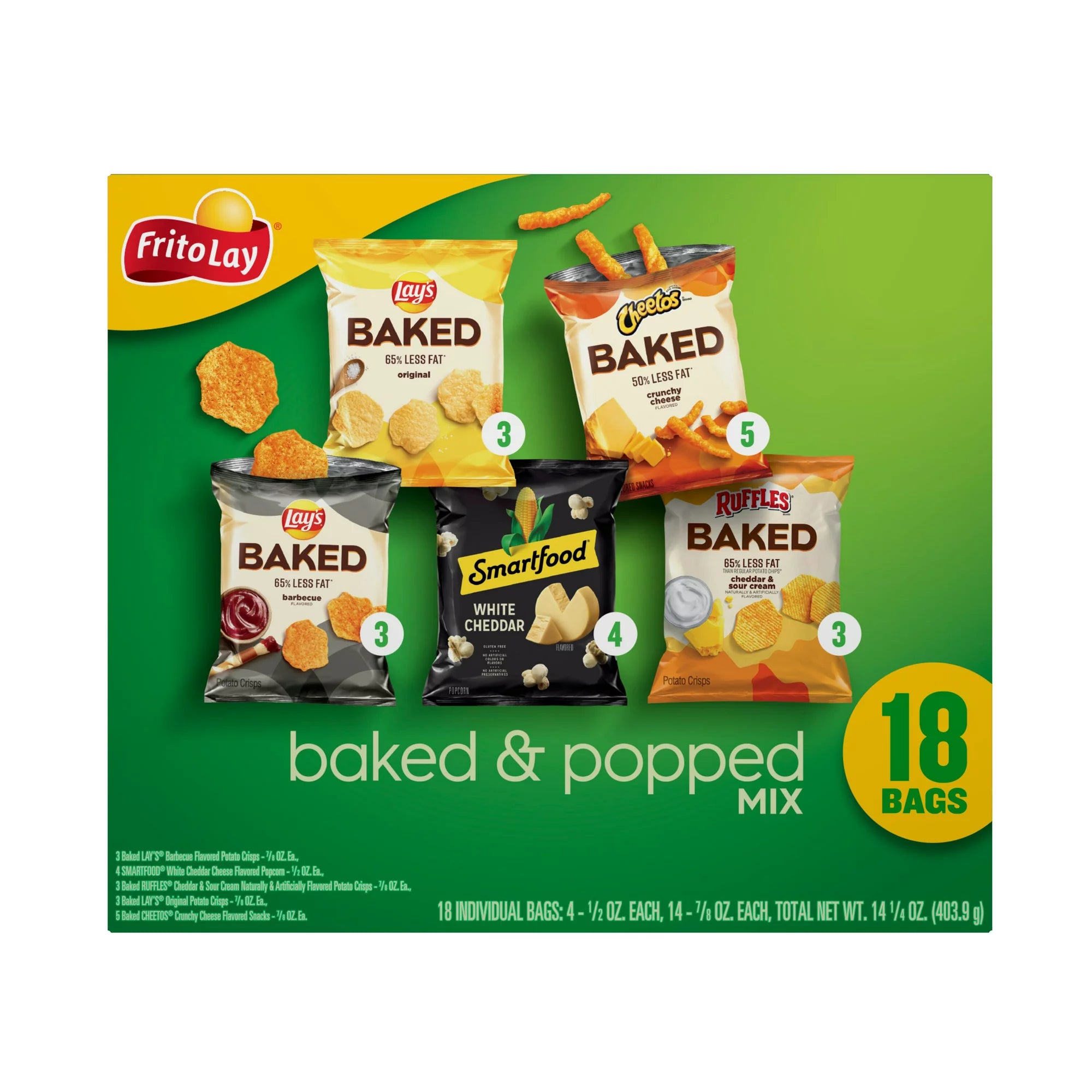 Paquete variado de mezcla para hornear y hacer palomitas Frito-Lay, 18 unidades, 18 oz