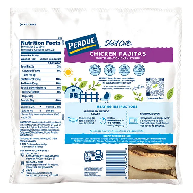 Perdue Short Cuts Fajitas Chicken Strips, Fresh – 8 oz