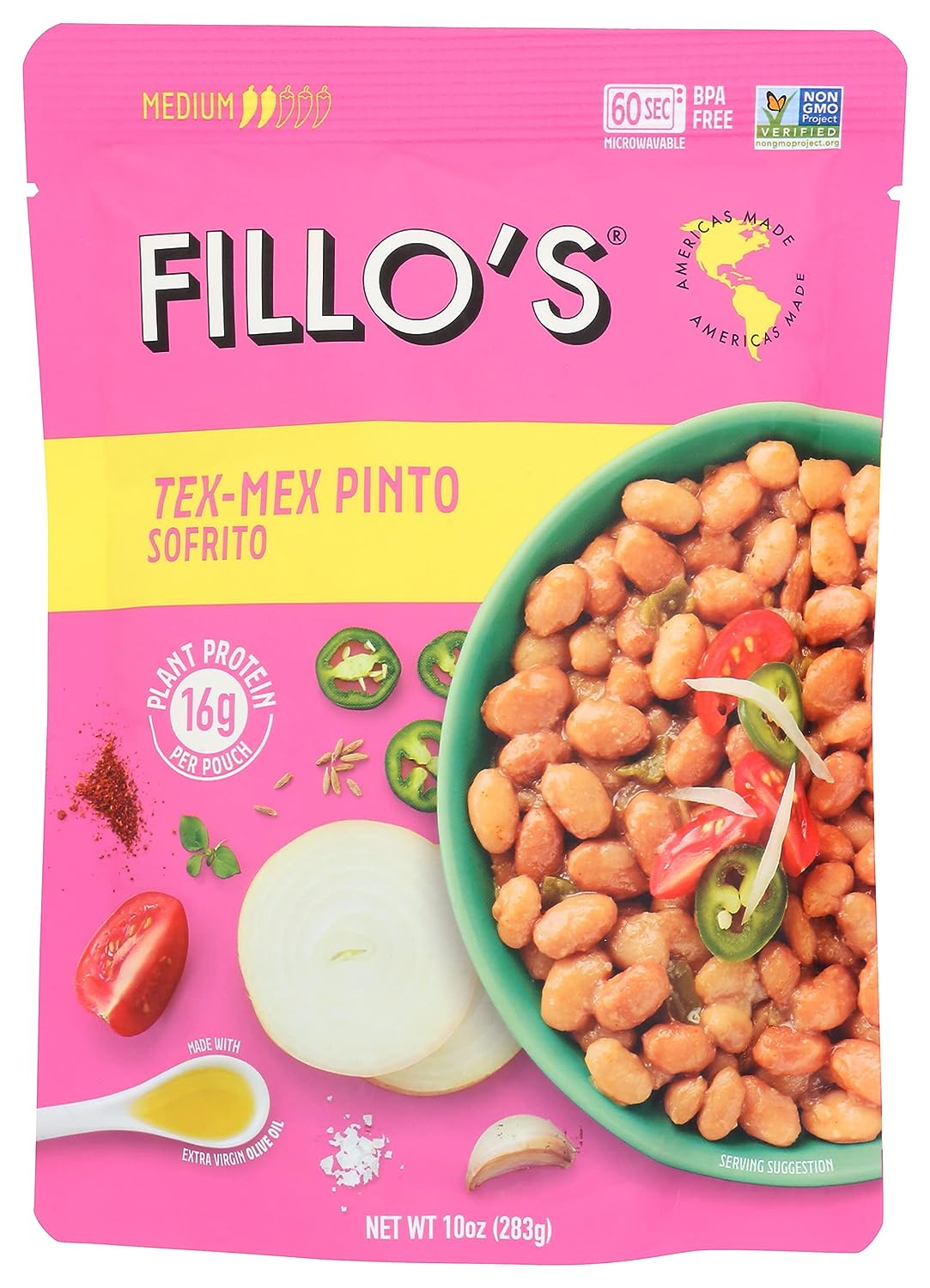 Fillo's Tex-Mex Pinto Beans and Sofrito, Vegan – 10 oz