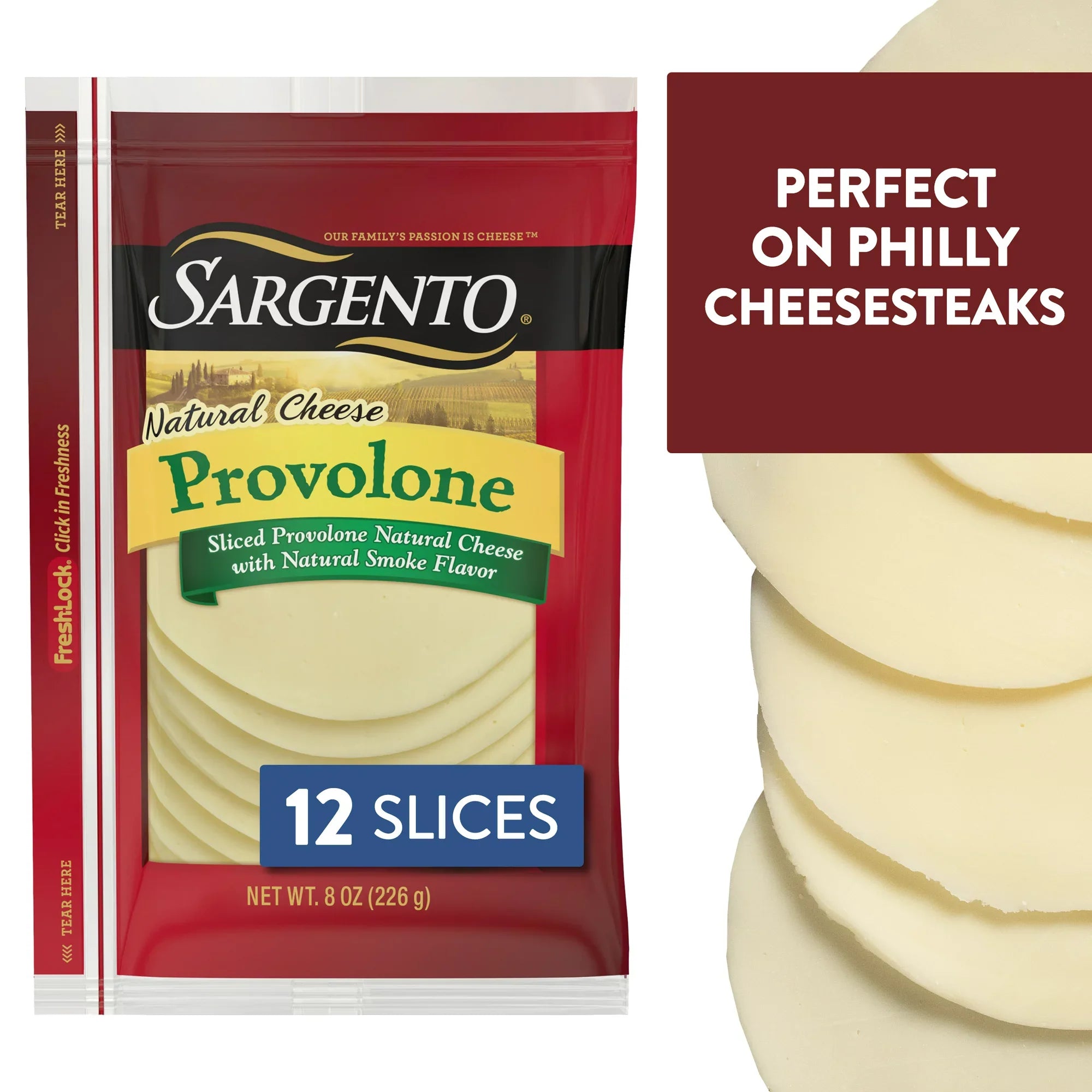 Queso provolone en lonchas Sargento 8 oz