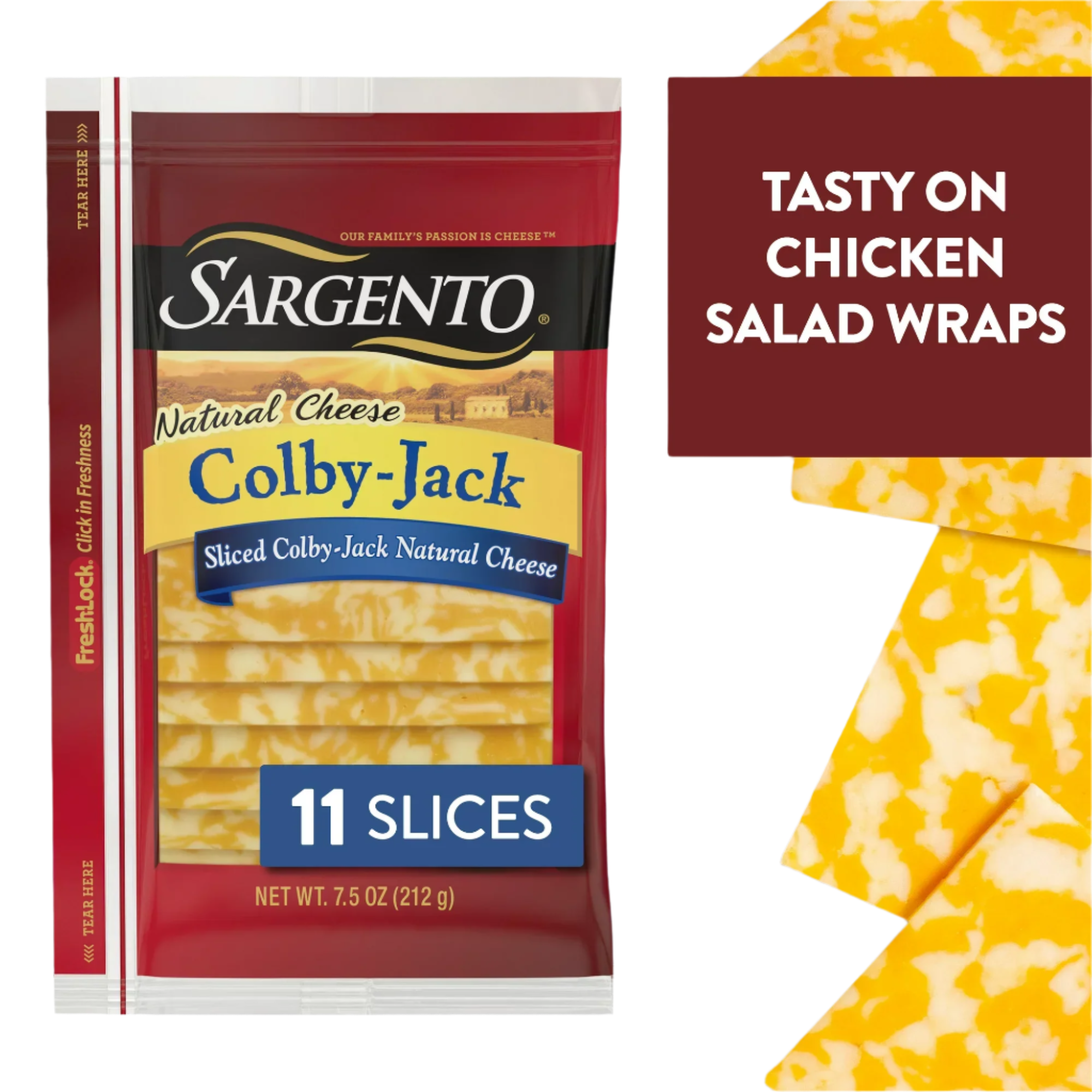 Queso Colby-Jack en lonchas Sargento de 8 oz
