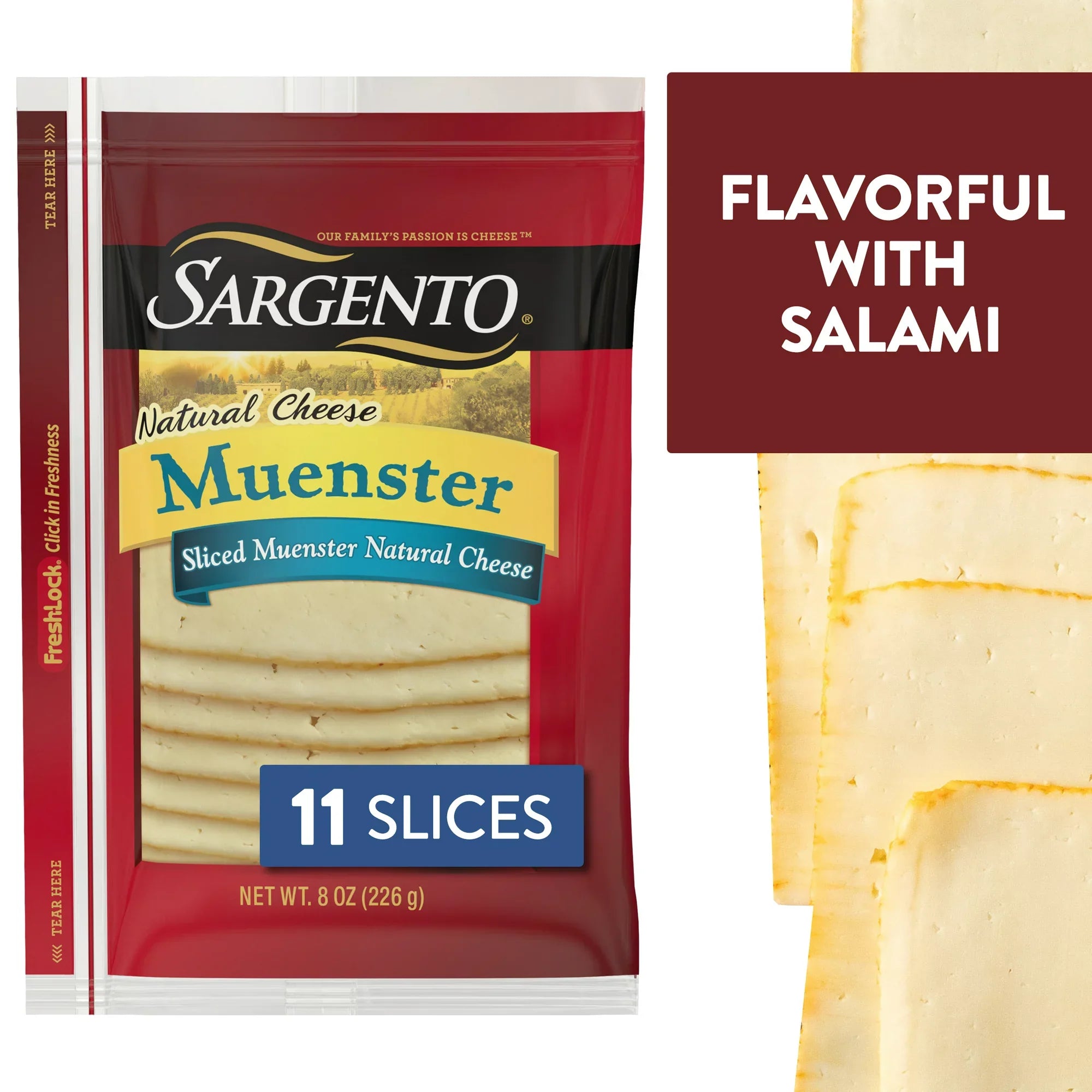 Queso Muenster en lonchas Sargento 8 oz