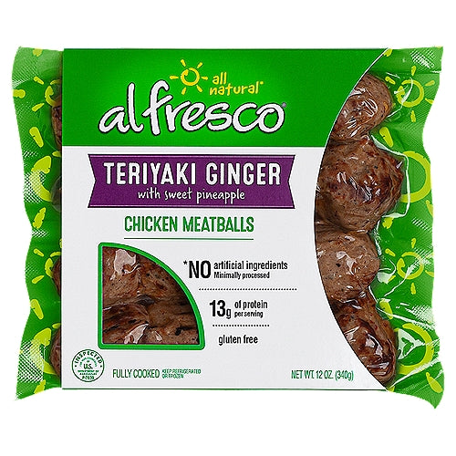Albóndigas de pollo con jengibre teriyaki y piña dulce al aire libre, 12 oz