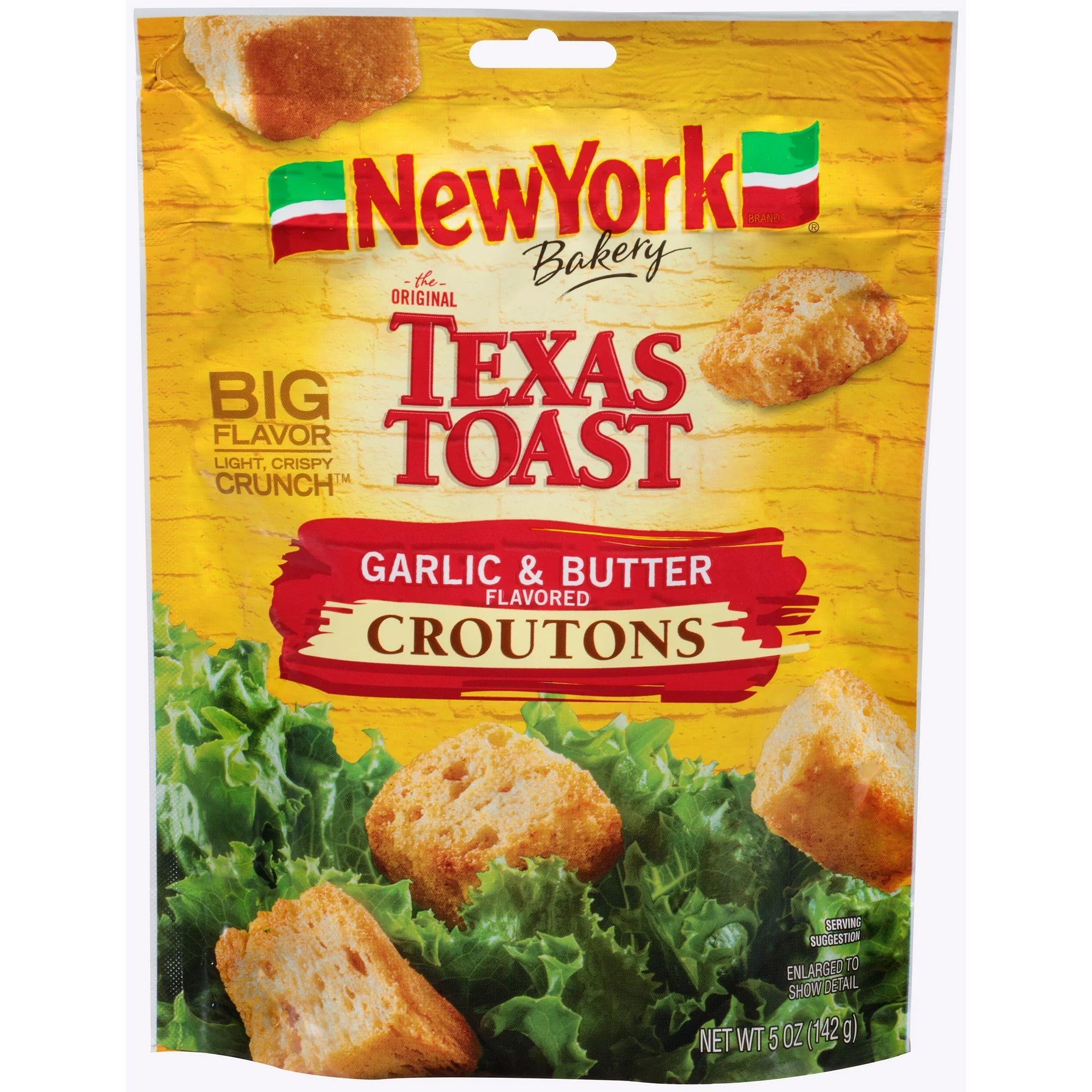 Crutones de ajo y mantequilla con sabor a Texas Toast original de New York Brand, 5 oz