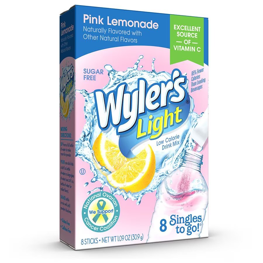 Mezcla para bebidas Wyler's: limonada rosa