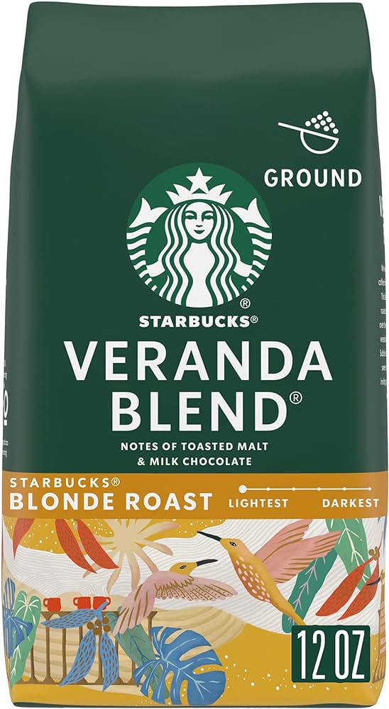 Café molido Starbucks Arabica Beans Veranda Blend, tueste rubio,