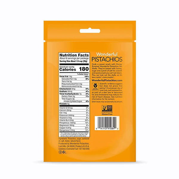 Wonderful Pistachios Honey Roasted – 6 oz