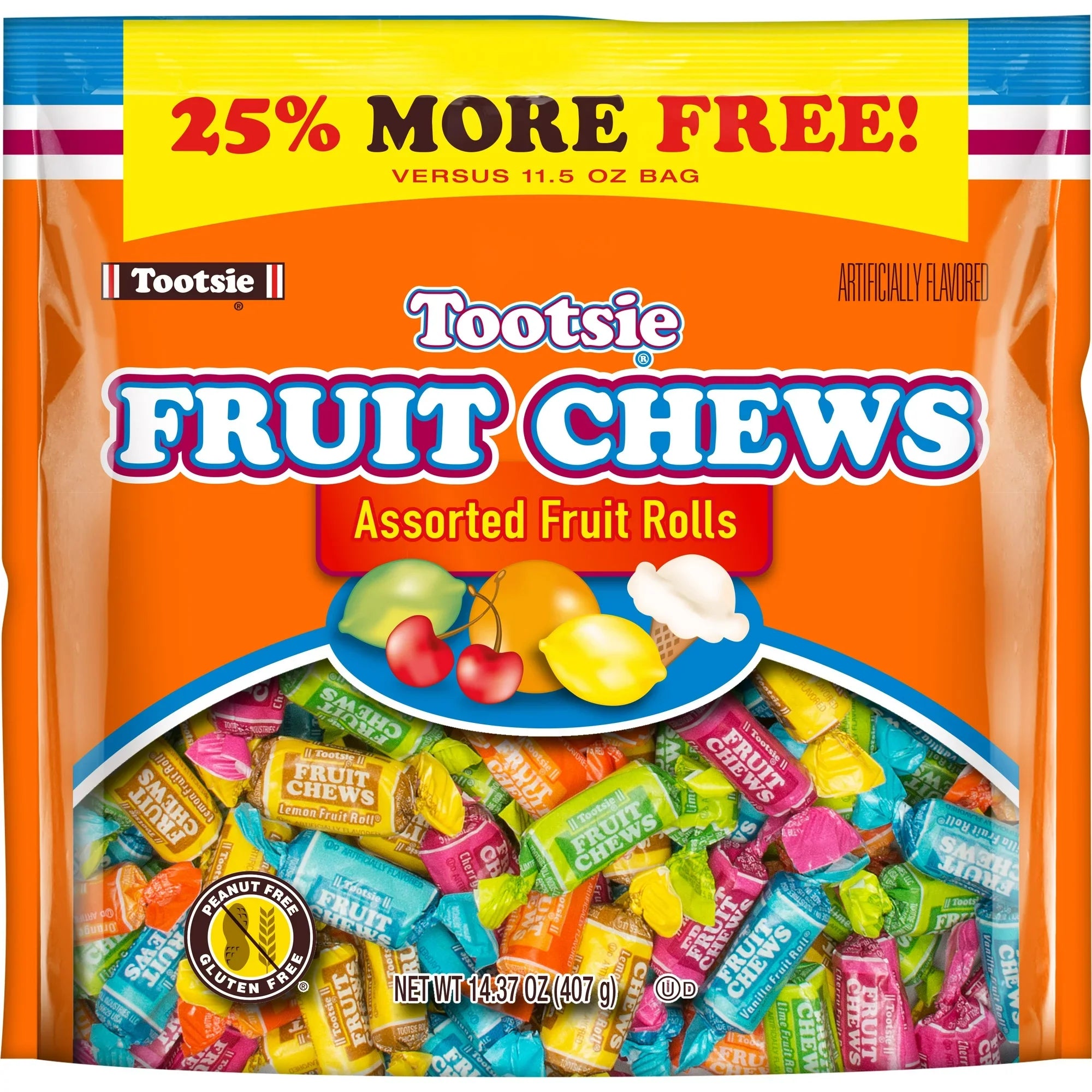 Masticables de frutas Tootsie Roll, sabores variados, 14,37 oz