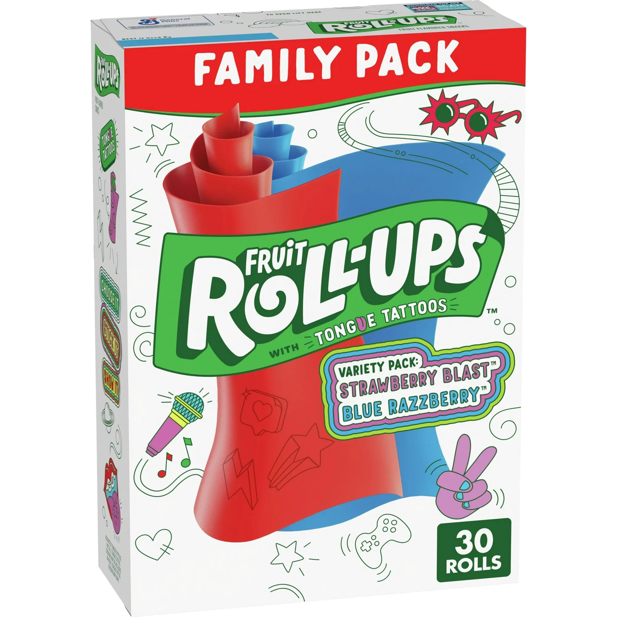Fruit Roll-Ups Fruit Flavored Snacks, Variety Pack, 30 ct – 15 oz