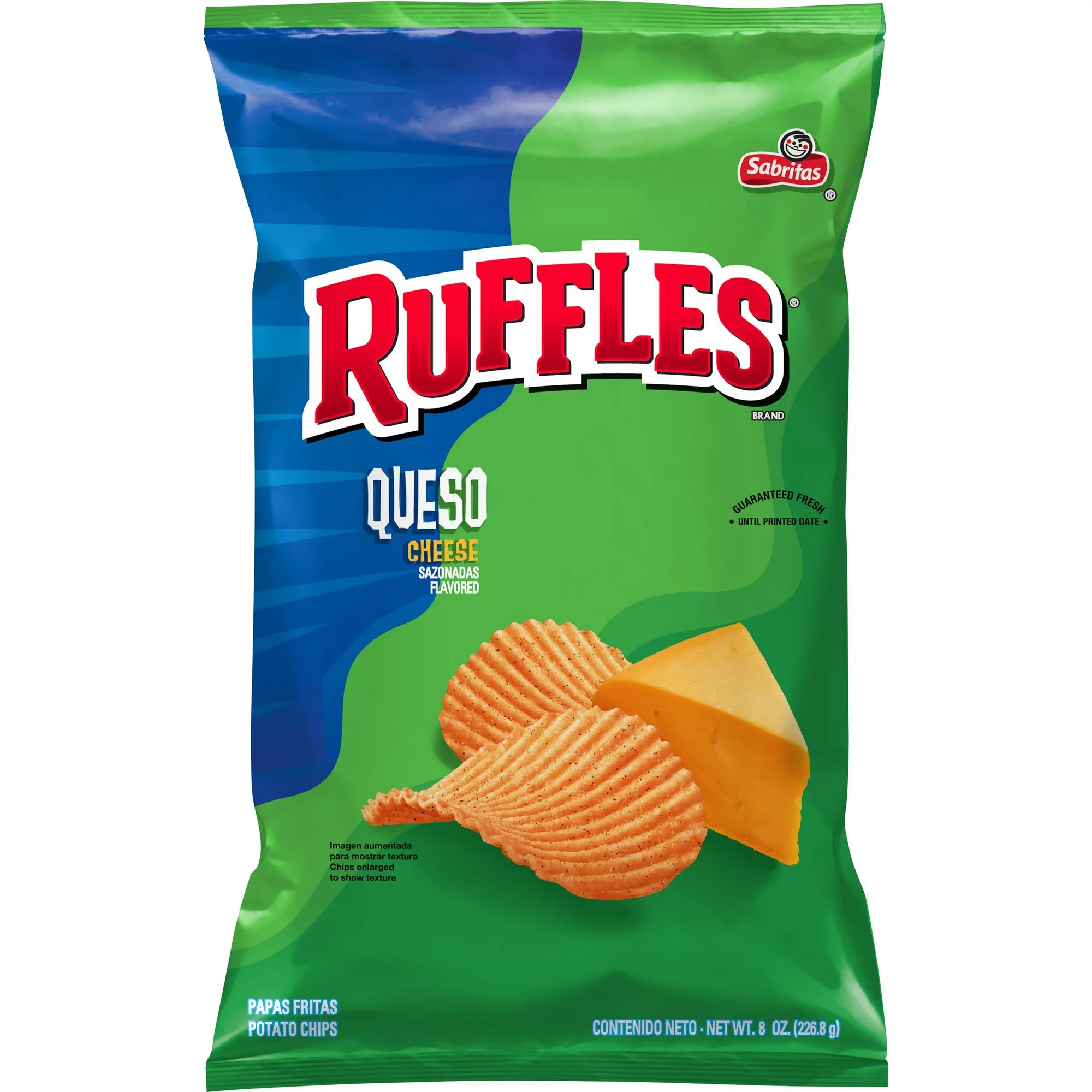 Papas fritas Ruffles sabor queso 8 oz